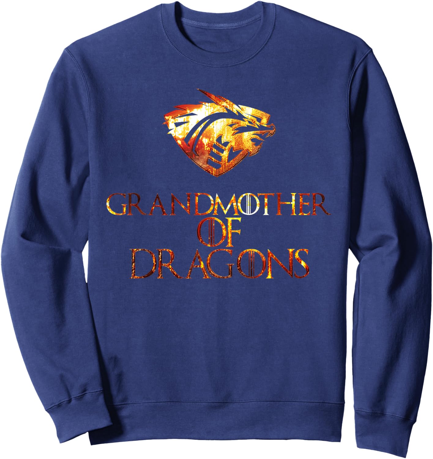 Grandmother Of Dragons Cool Vintage Style Gift Sweatshirt - Sweatshirt | Navy