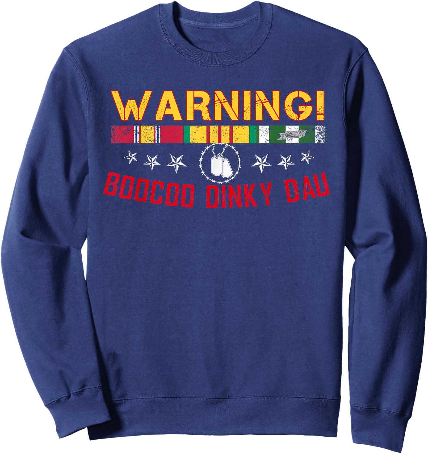 Vietnam Veteran Shirt Boocoo Dinky Dau Sweatshirt - Sweatshirt | Navy