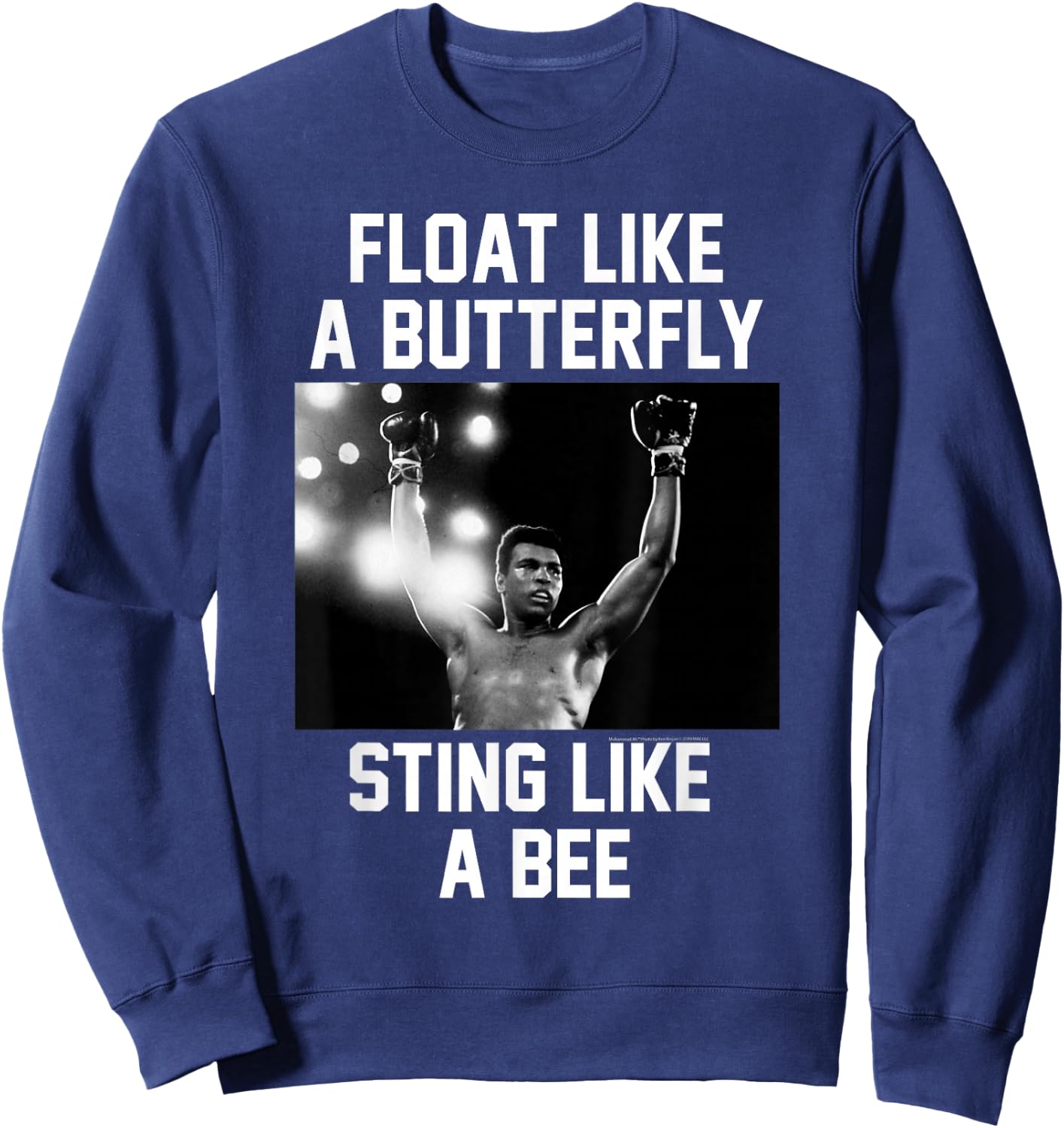 Muhammad Ali Float Like a Butterfly Small Sweatshirt - Sweatshirt | Navy
