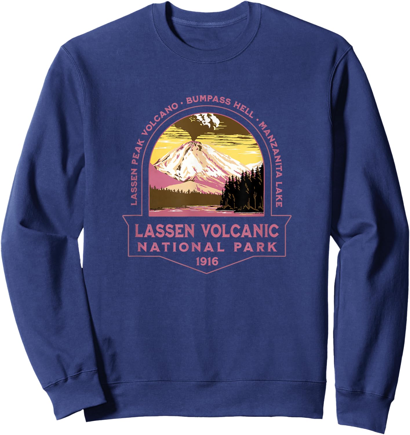 Lassen Volcanic National Park California Vacation Souvenir Sweatshirt - Sweatshirt | Navy