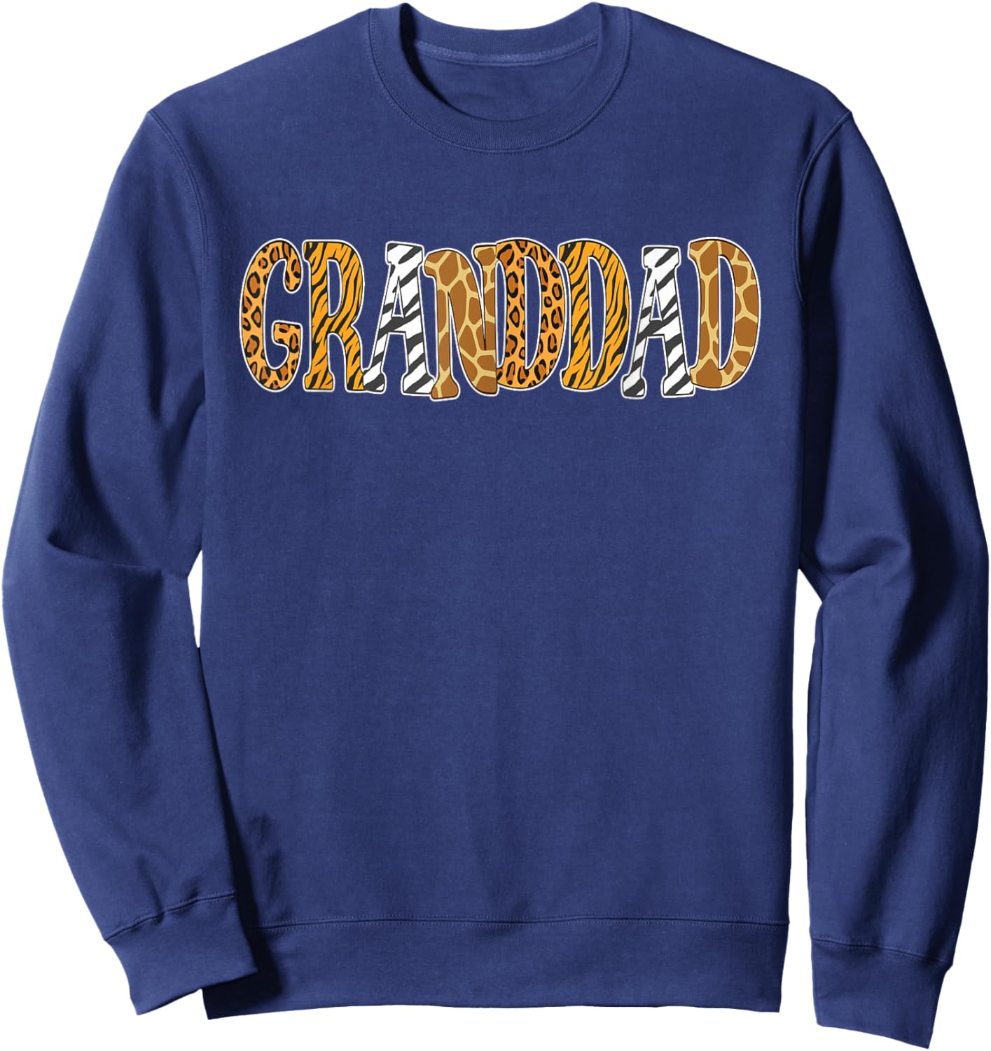 Safari Animal Grandpa Granddad Birthday Party Sweatshirt - Sweatshirt | Navy