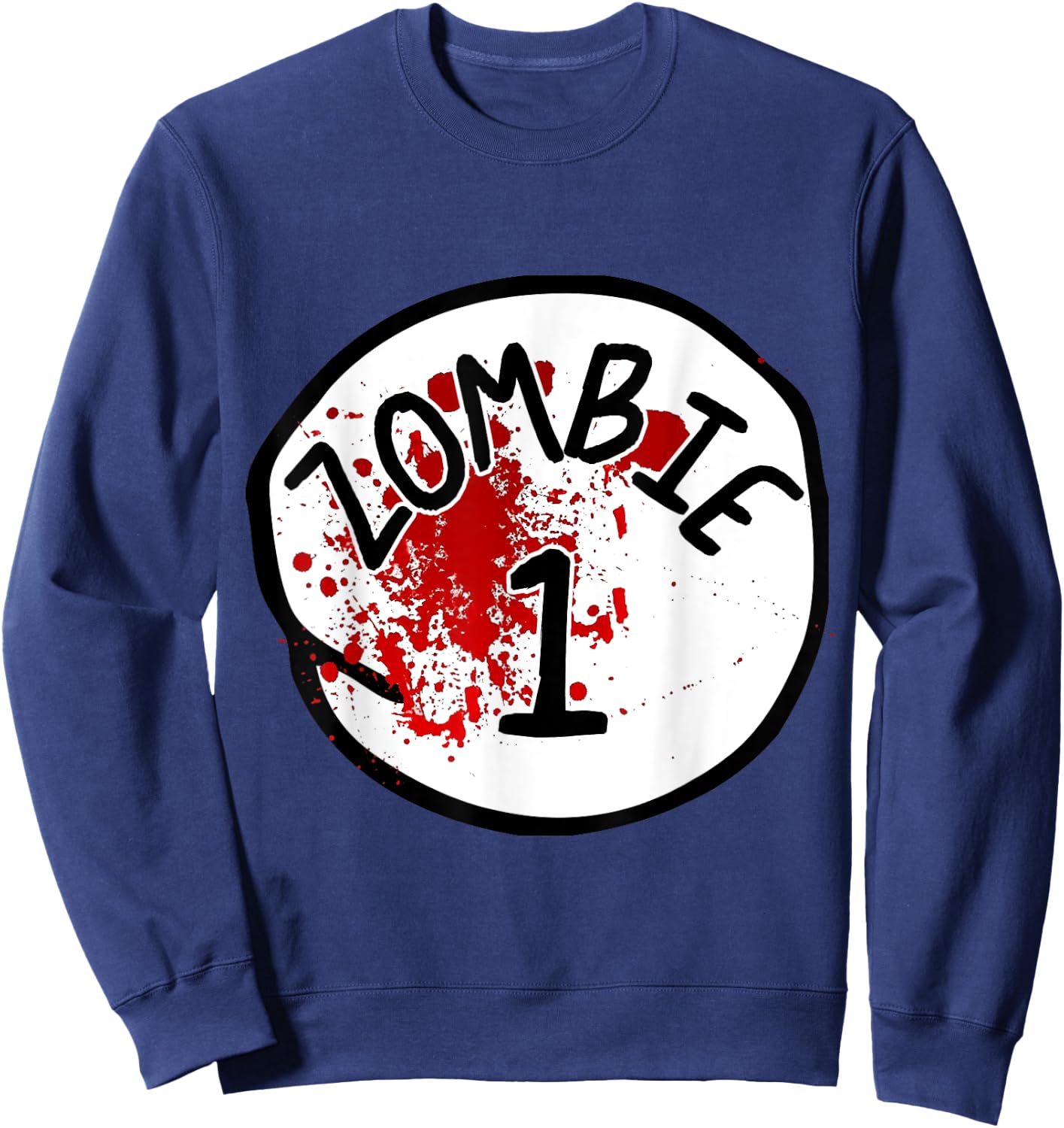 Couples Zombie 1 Halloween Costume Sweatshirt - Sweatshirt | Navy
