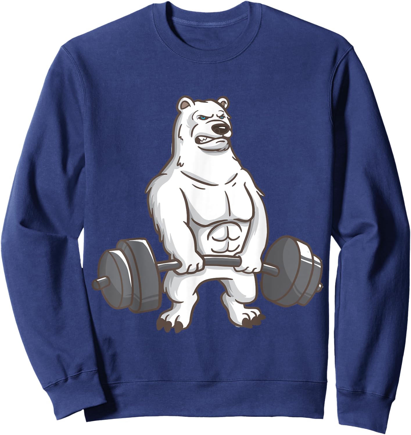 Polar Bear Powerlifting Weightlifting Gym And Animal Lovers Sweatshirt - Sweatshirt | Navy