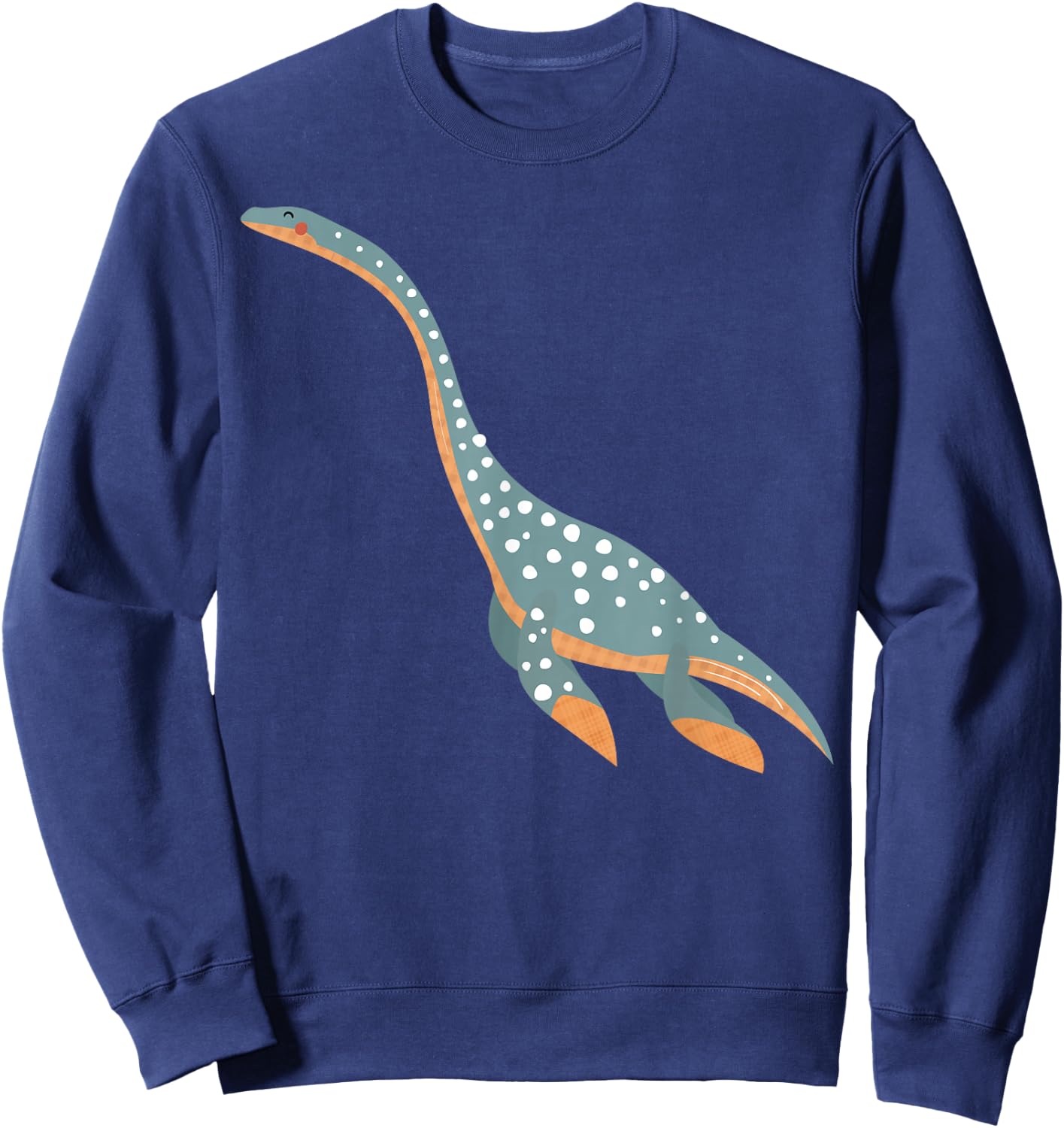 Cute Elasmosaurus | Swimming Ocean Dinosaur & Gift Sweatshirt - Sweatshirt | Navy