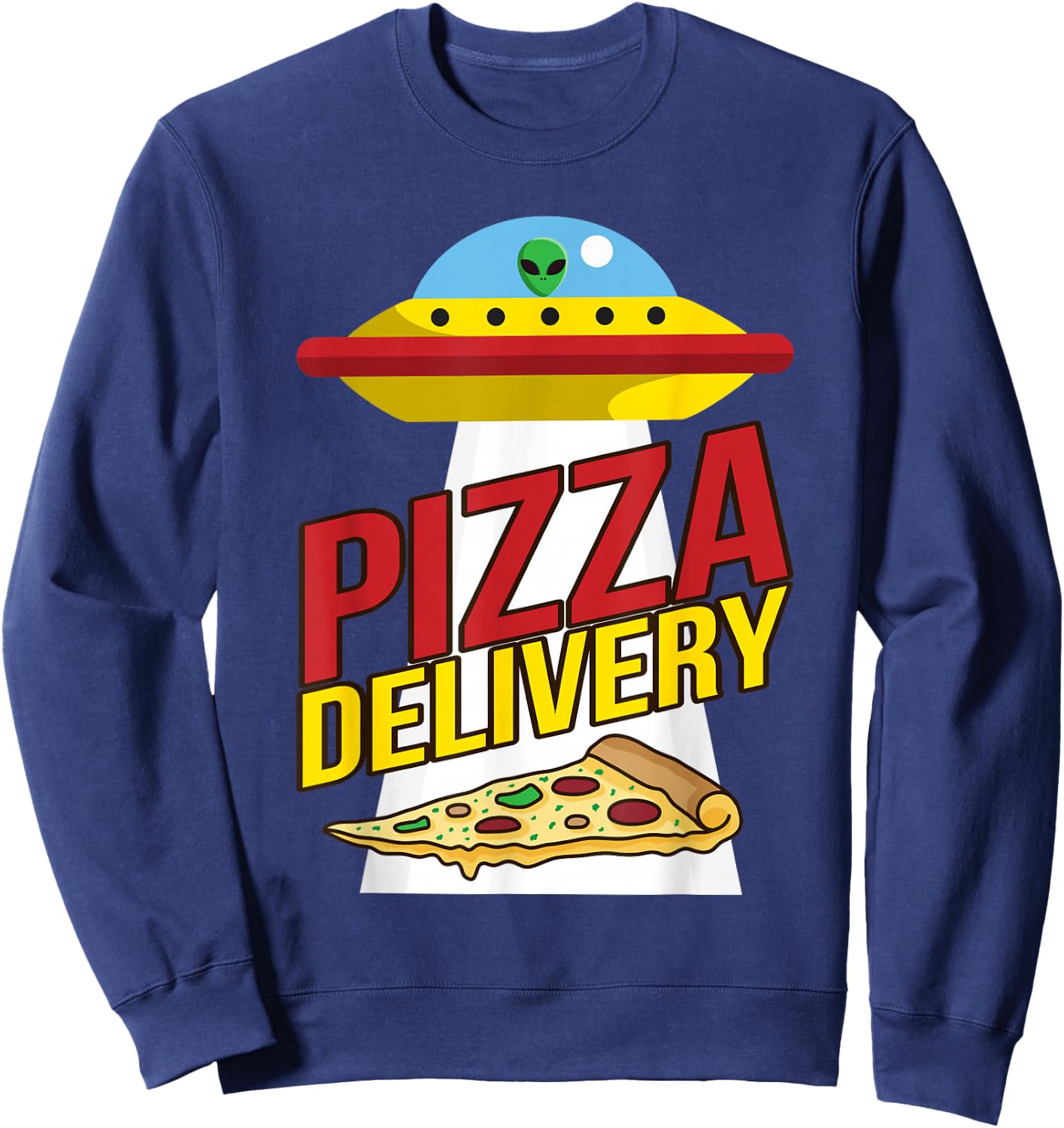 Cute Pizza Delivery Kid Birthday Gift Pizza Lovers Sweatshirt - Sweatshirt | Navy