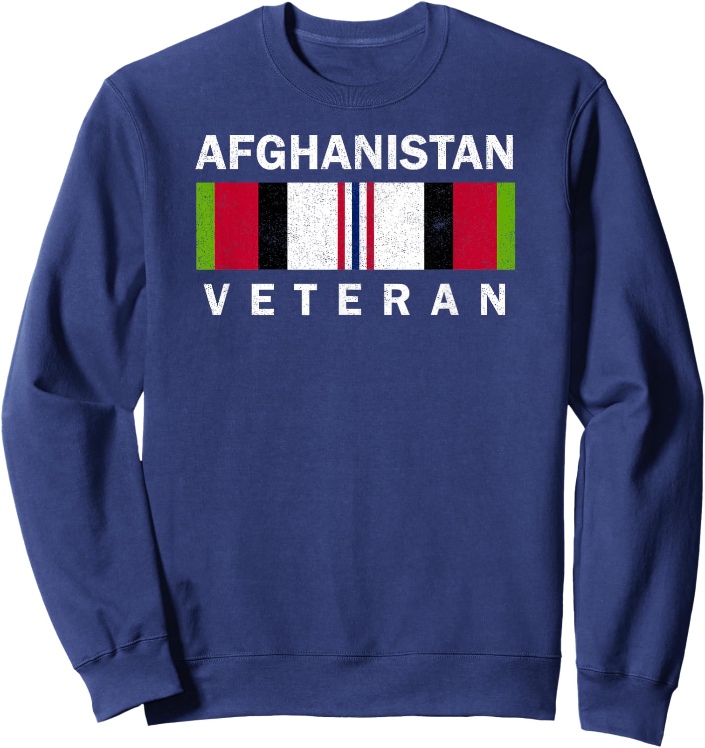 U.S. Military Afghanistan War Veteran Distressed Sweatshirt - Sweatshirt | Navy