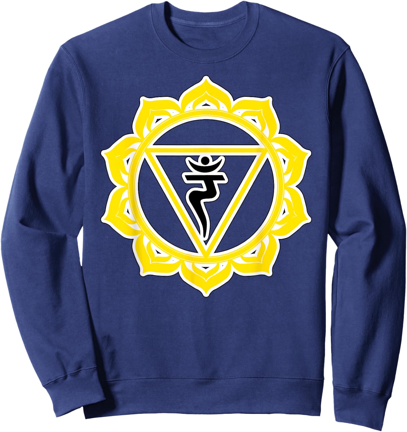 Yoga Manipura Solar Plexus Wisdom Power Yellow Chakra Sweatshirt - Sweatshirt | Navy