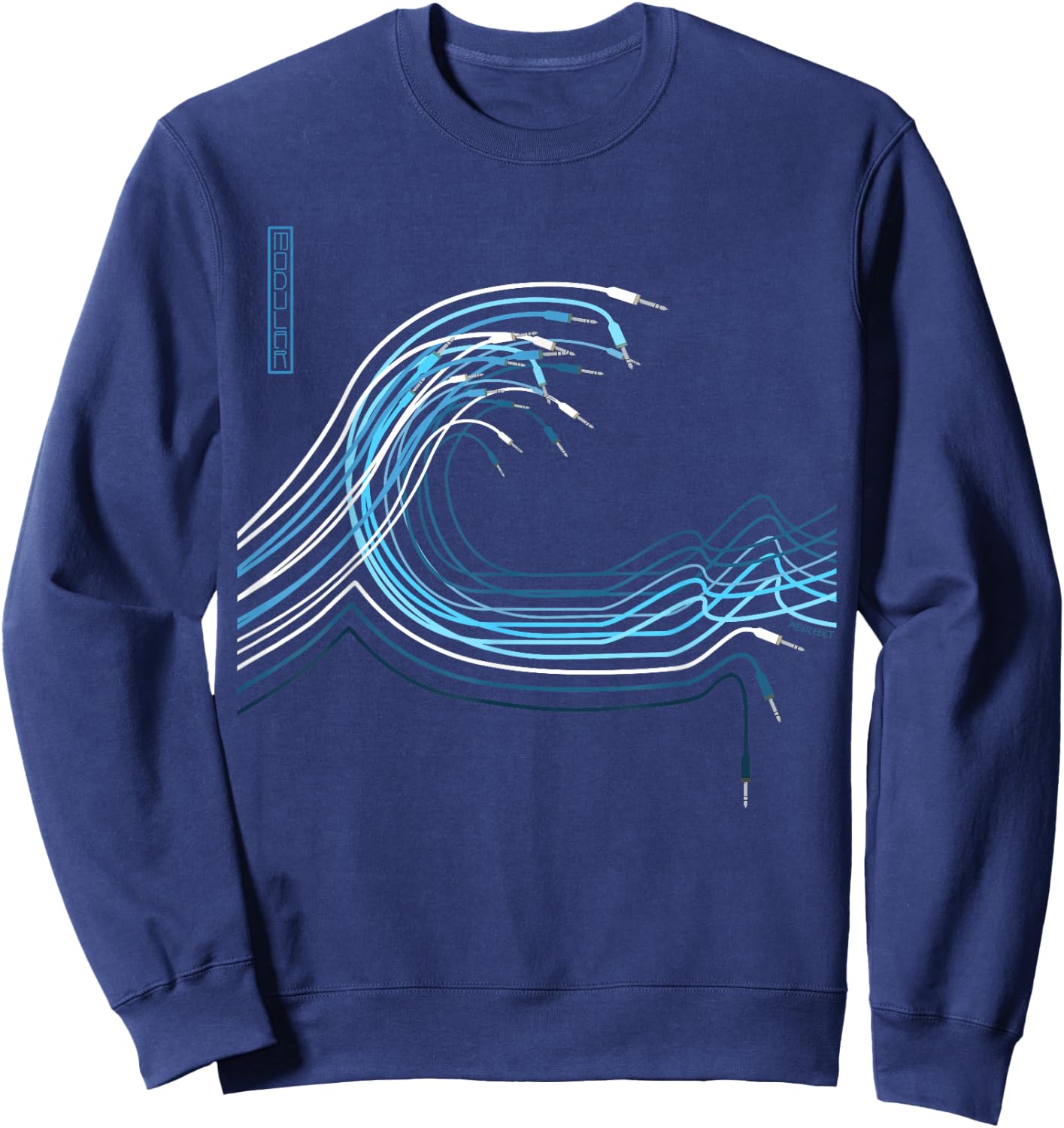 Great Wave for Electronic Musician and Synthesizer Player Sweatshirt - Sweatshirt | Navy