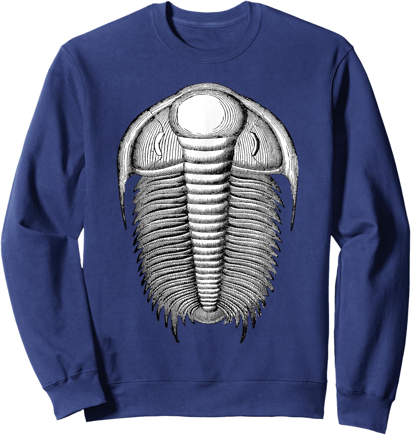 Trilobite Fossil Scientific Palaeontology Art Sweatshirt - Sweatshirt | Navy