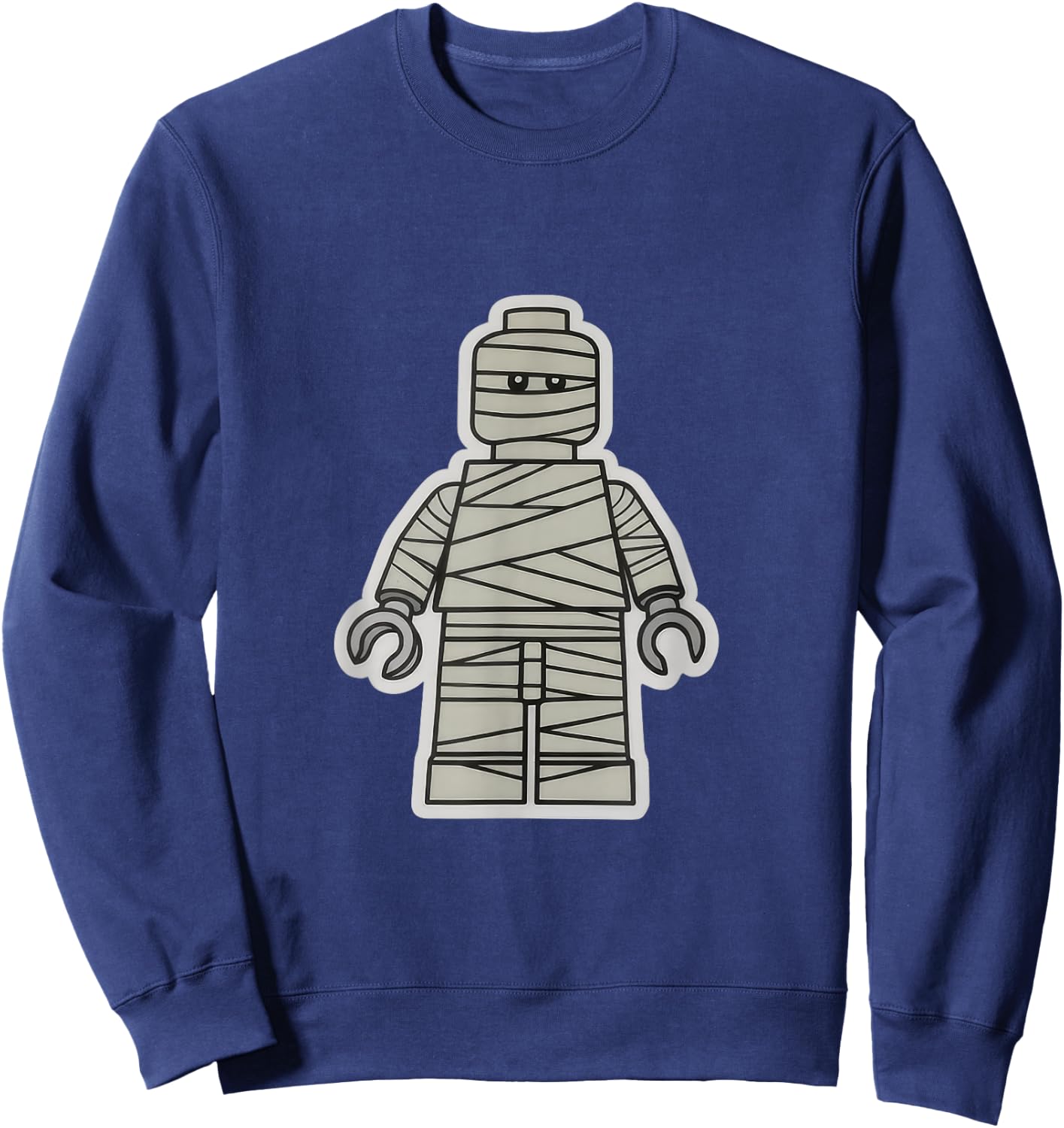 Halloween Building Brick Man - Mummy Sweatshirt - Sweatshirt | Navy