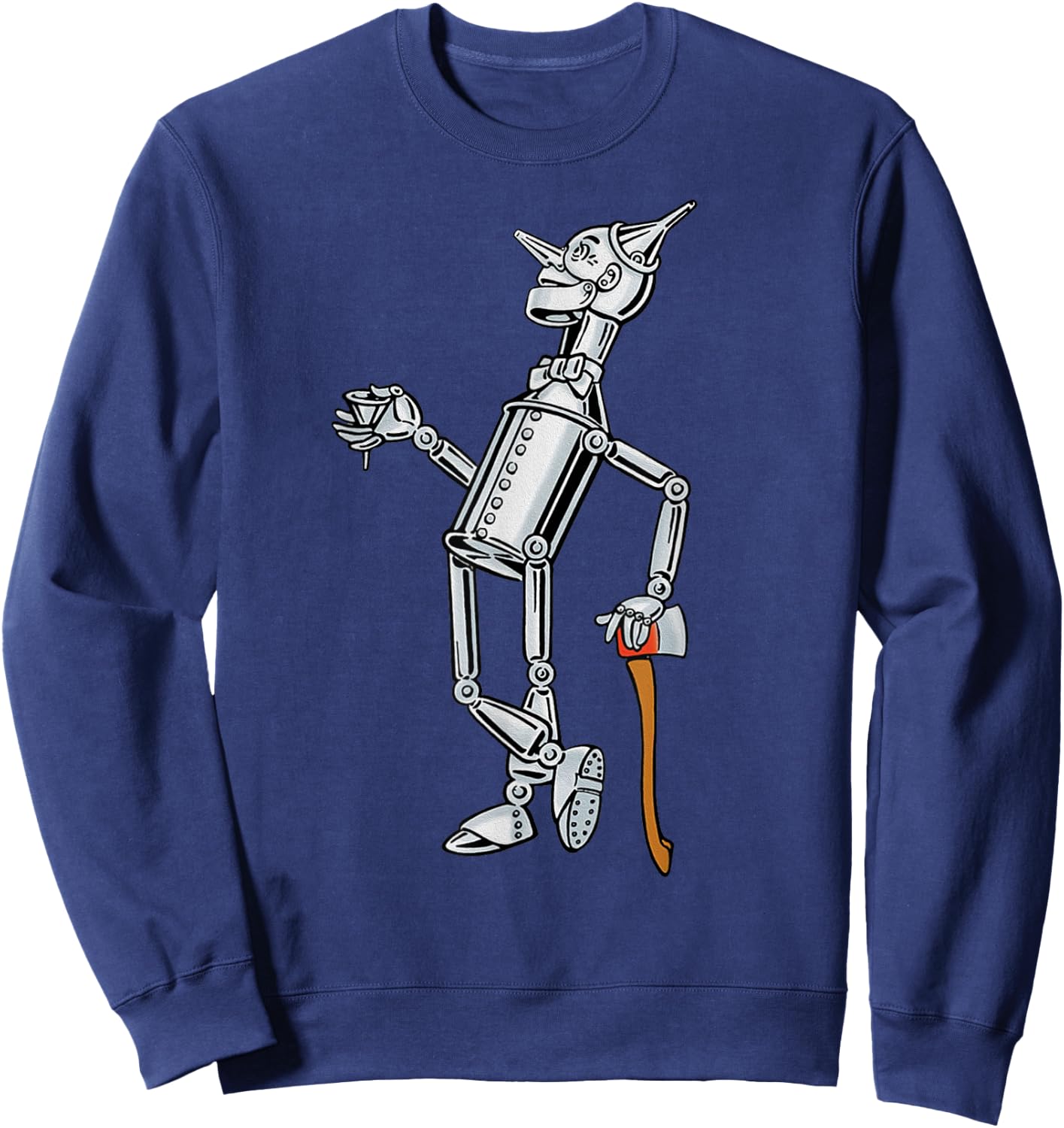 OZ Tin Man Shirt Art-Retro The Wizard of OZ Vintage Tin Man Sweatshirt - Sweatshirt | Navy