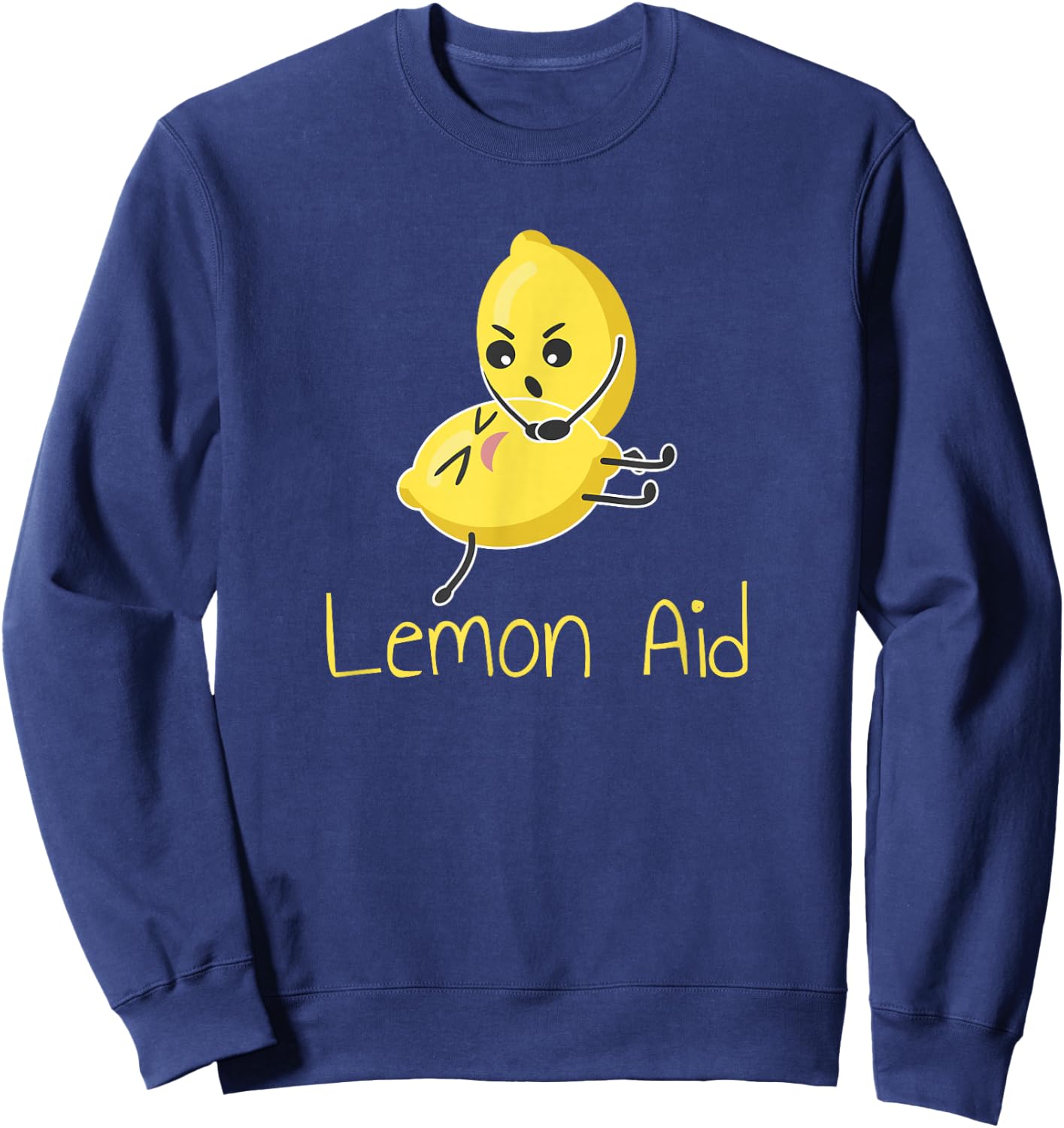 Funny LemonAid - Lemon First Aid Pun Joke Sweatshirt - Sweatshirt | Navy