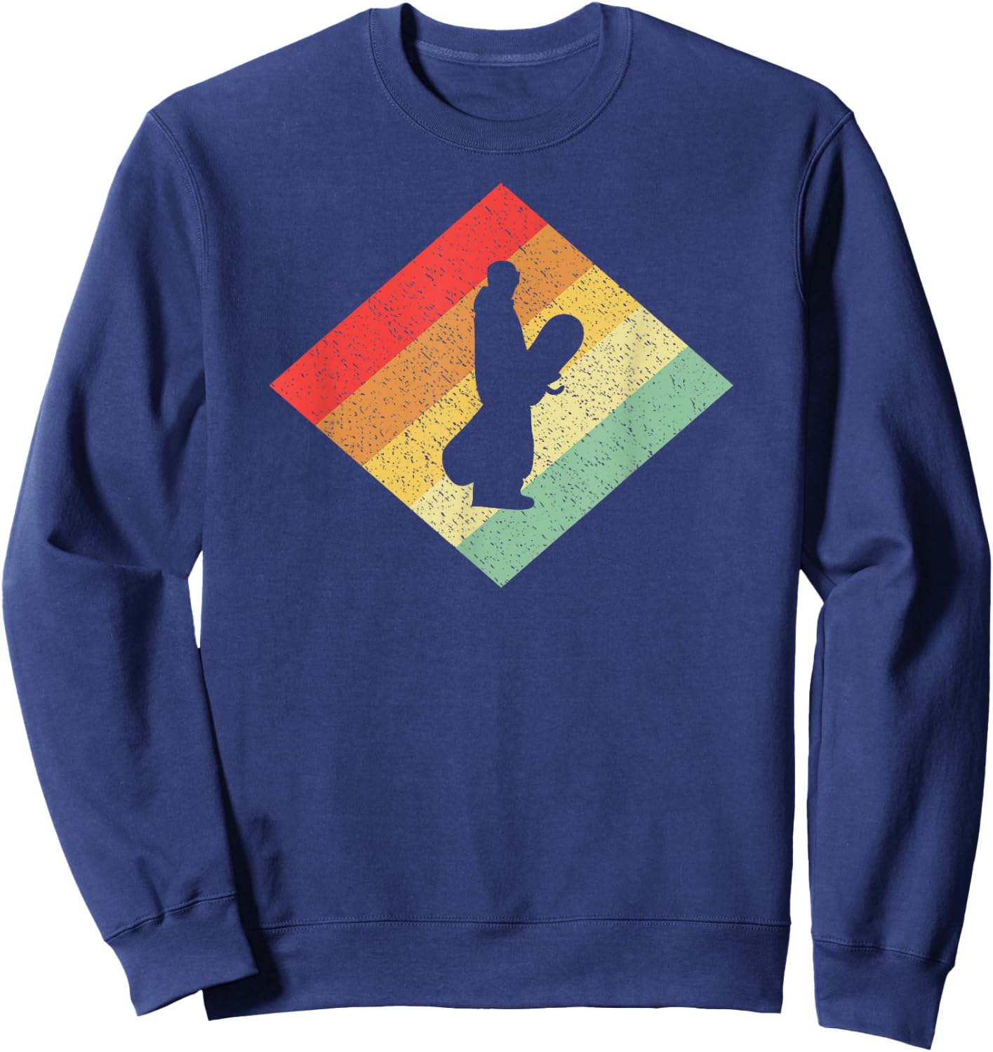 Retro Vintage 80s Snowboarding Gift Snowboarders Sweatshirt - Sweatshirt | Navy