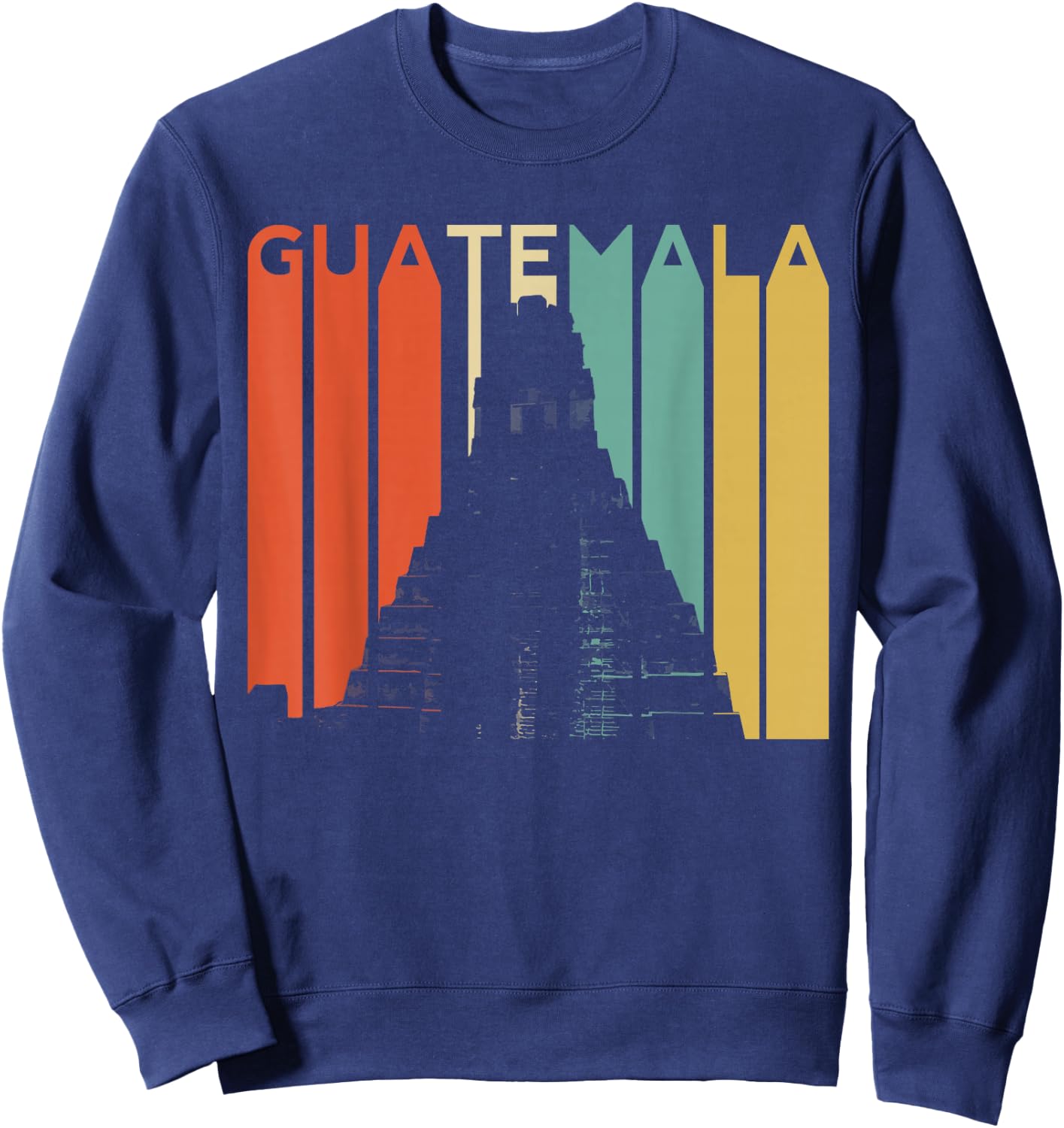 Guatemala Chapin Atitlan Tikal Maya Retro Guate Quetzal Arte Sweatshirt - Sweatshirt | Navy
