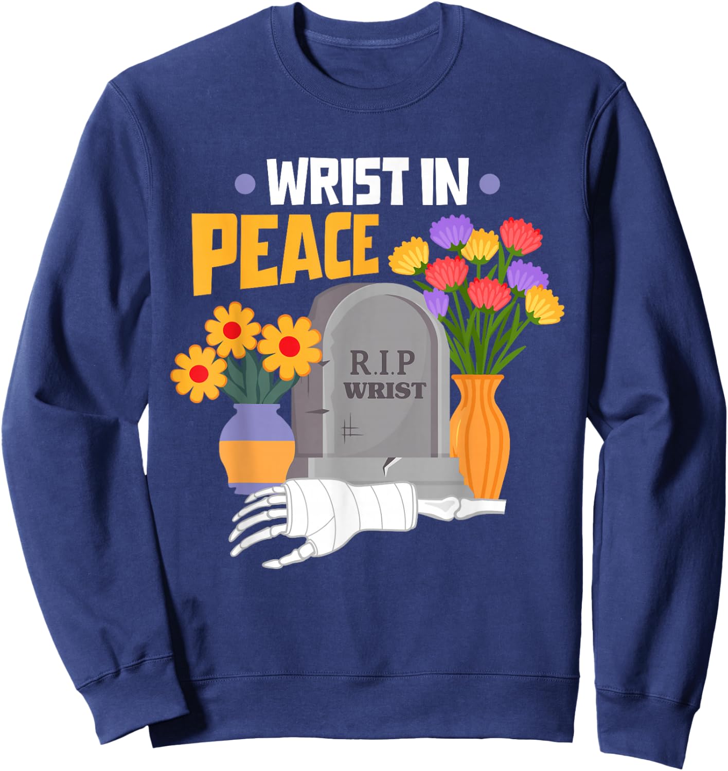 Recovery Broken Arm Wrist In Peace Sweatshirt - Sweatshirt | Navy