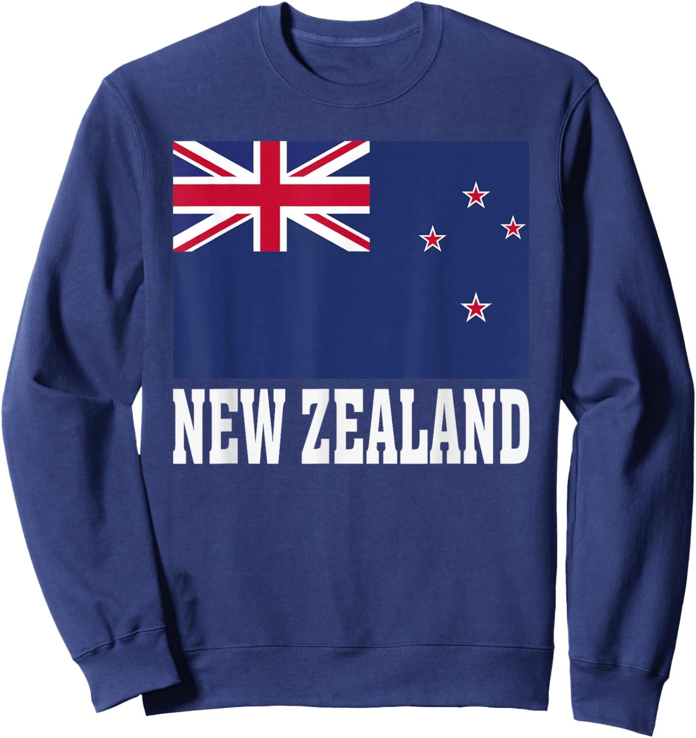 NEW Zealand Flag Patriotic National Roots Souvenir Sweatshirt - Sweatshirt | Navy