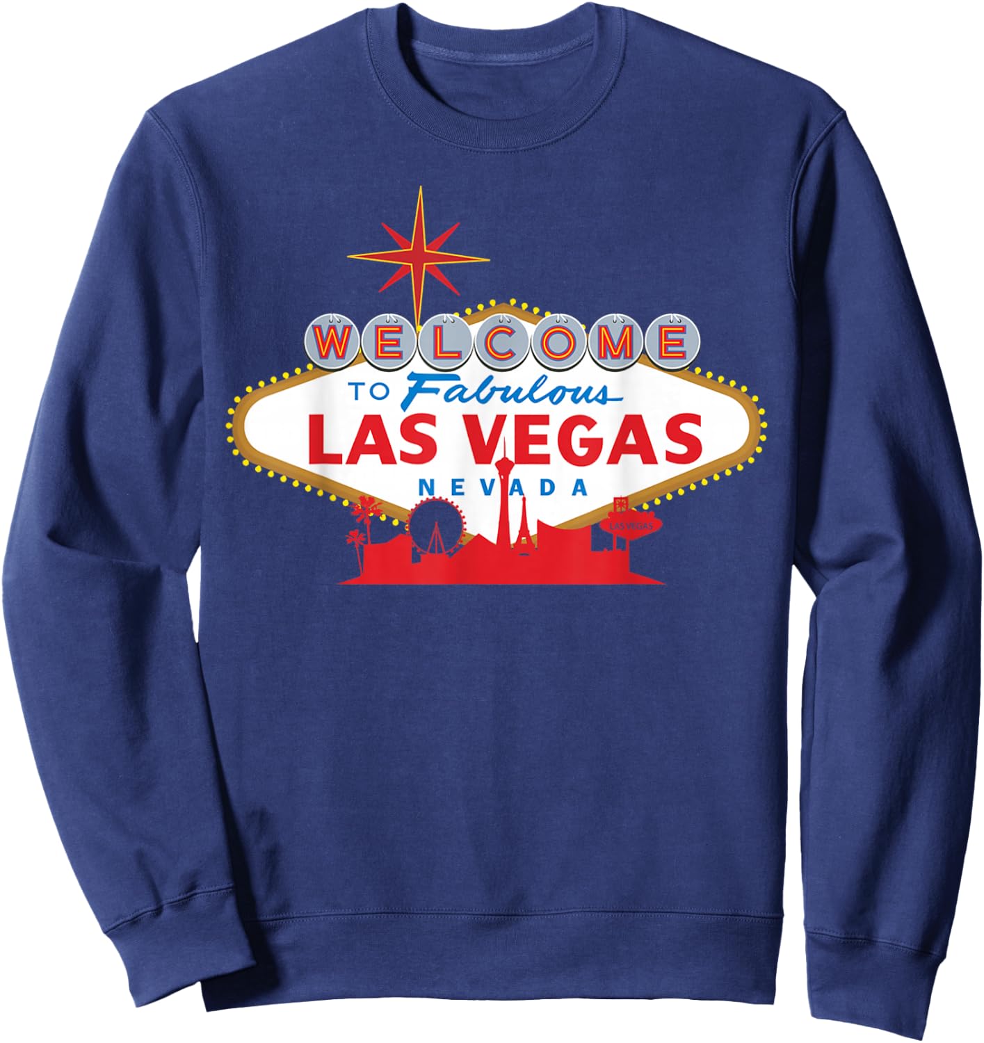 New LAS Vegas Love for Holidays in Vegas Small Sweatshirt - Sweatshirt | Navy