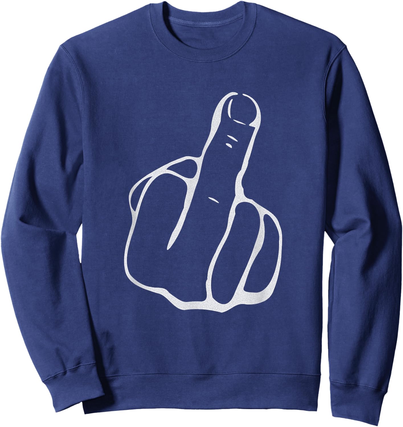 Middle Finger Flip Off Sweatshirt - Sweatshirt | Navy