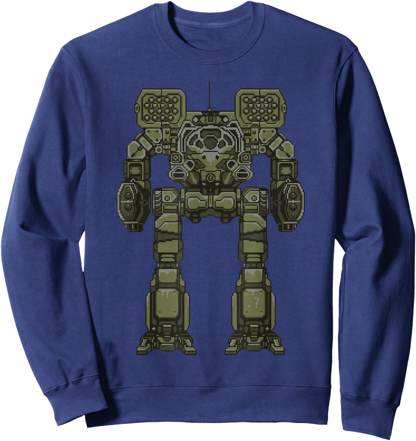 Pixel Timber Wolf Sweatshirt - Sweatshirt | Navy