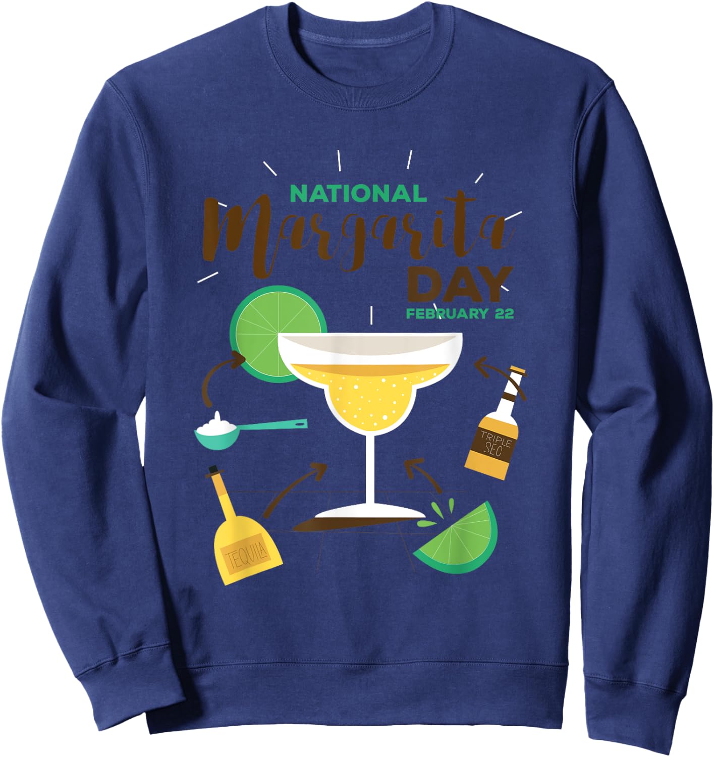 National Margarita Day Sweatshirt - Sweatshirt | Navy