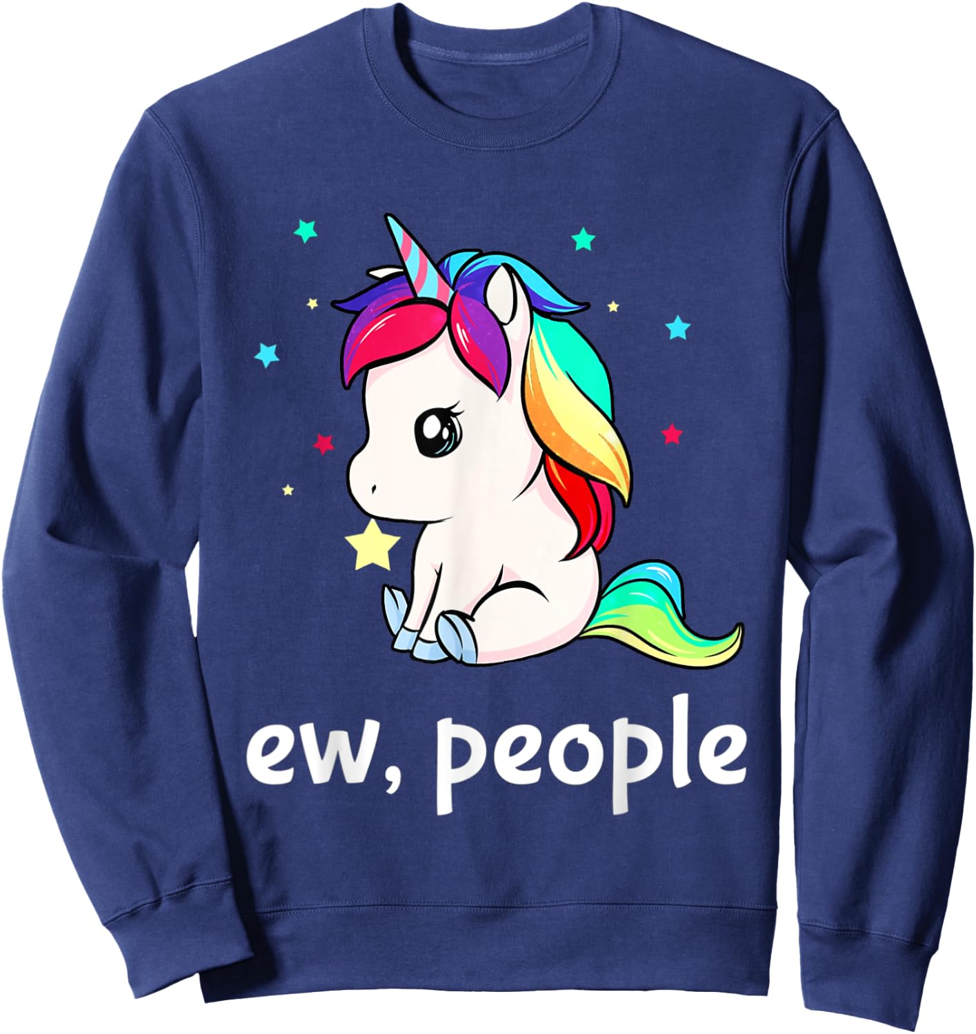 Ew People Unicorn Shirt Sweatshirt - Sweatshirt | Navy