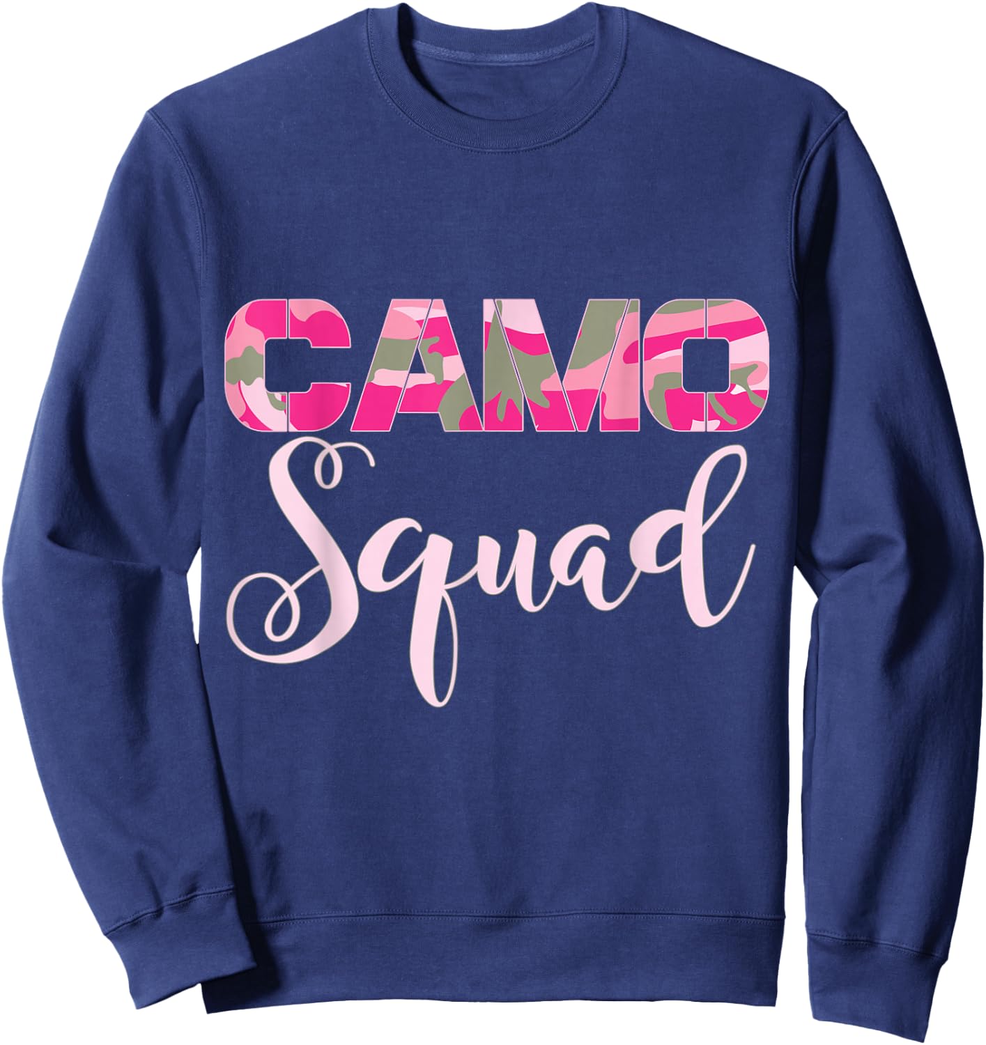 Pink Camo Squad T Shirt Sweatshirt - Sweatshirt | Navy