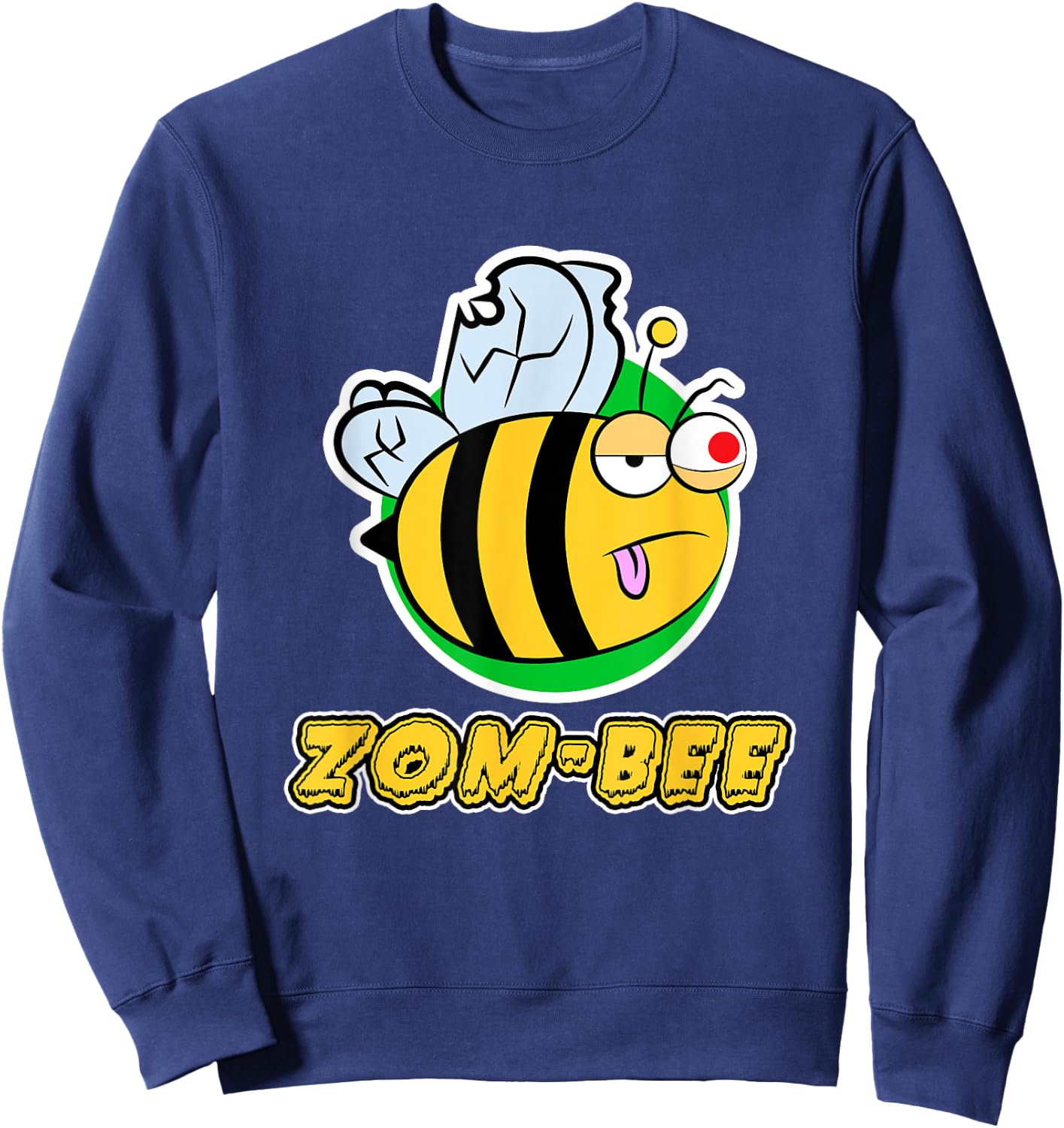 Zom-Bee for Beekeeper & Zombie Fans - Halloween Sweatshirt - Sweatshirt | Navy