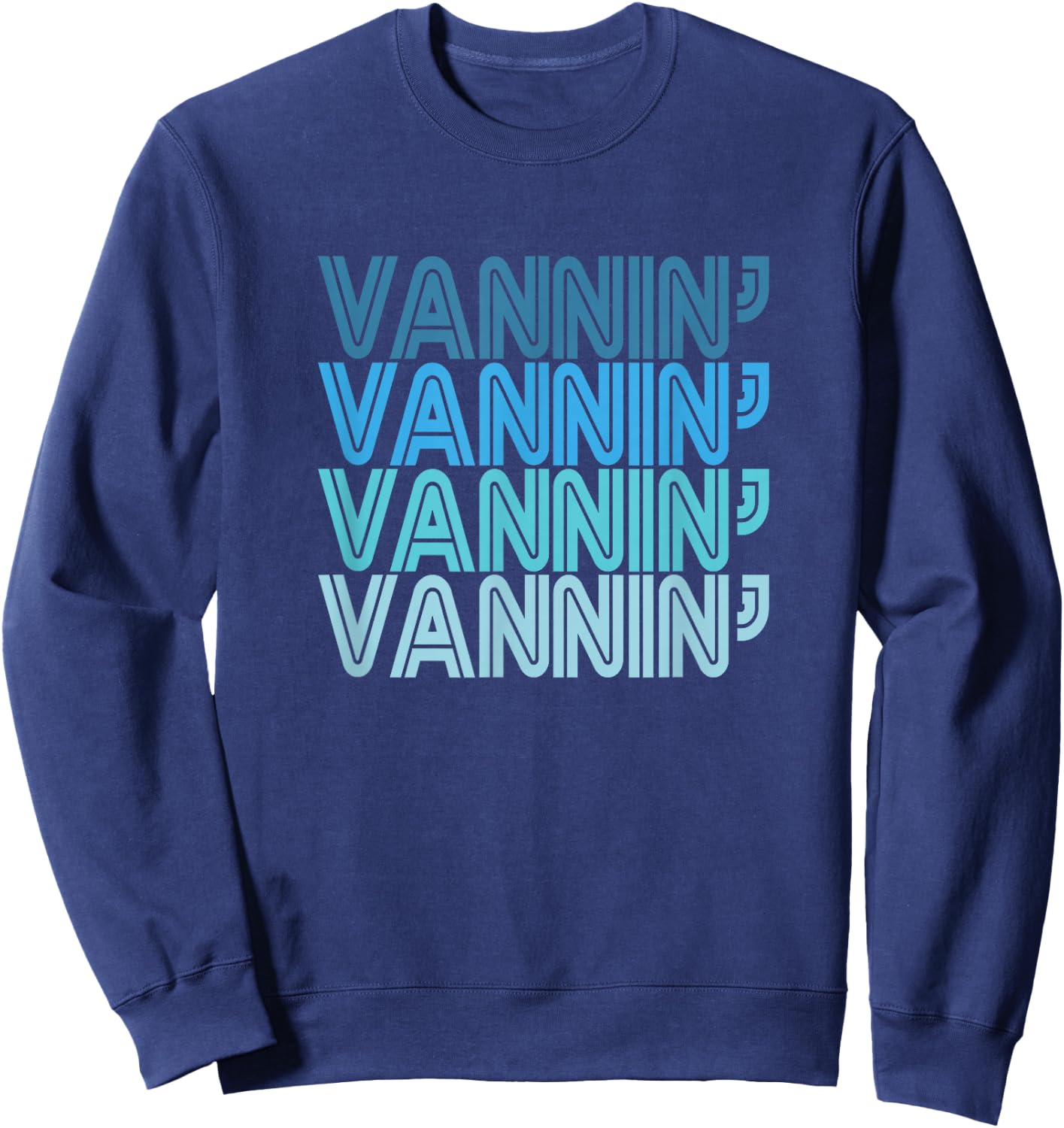 VANNIN Retro Blue Vanner Vanning Nation Van Lifestyle Sweatshirt - Sweatshirt | Navy