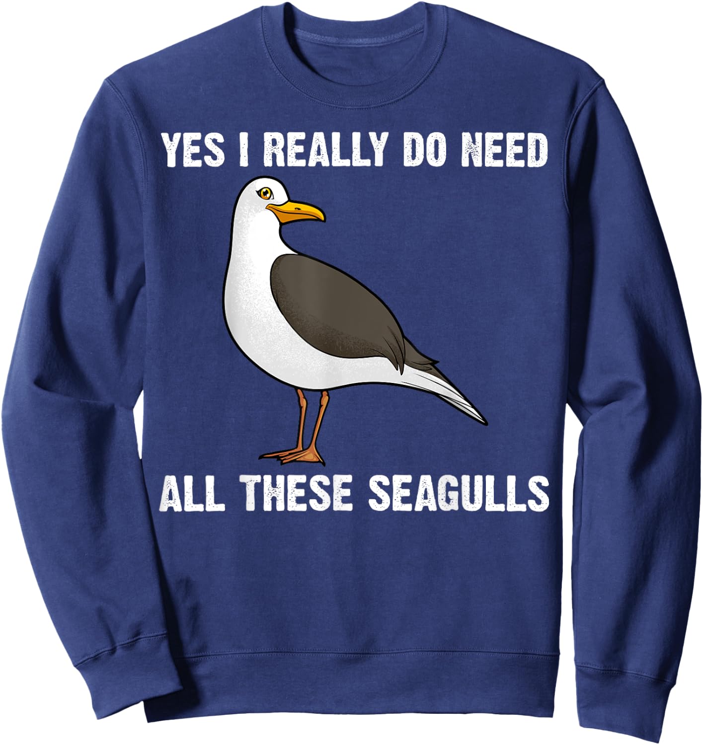 Funny Seagull Women Flock Seagulls Nature Gull Bird Sweatshirt - Sweatshirt | Navy