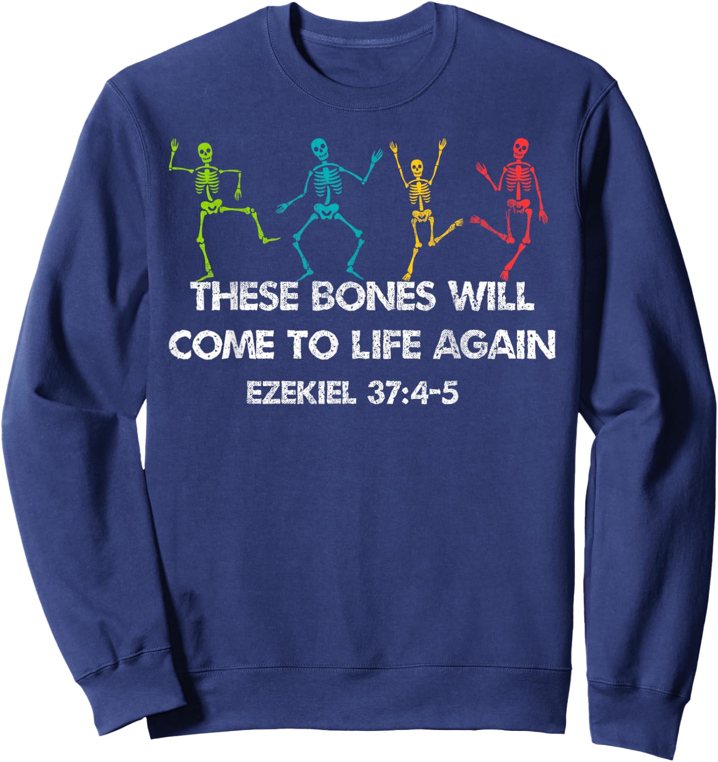 Christian Halloween Shirt Jesus Church Cross Bible Verse Sweatshirt - Sweatshirt | Navy