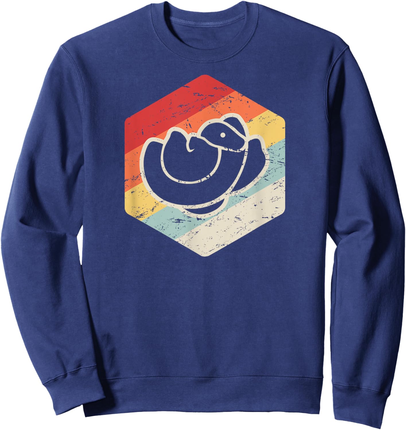 Green Tree Python / Snake & Pet Python - Retro Sweatshirt - Sweatshirt | Navy