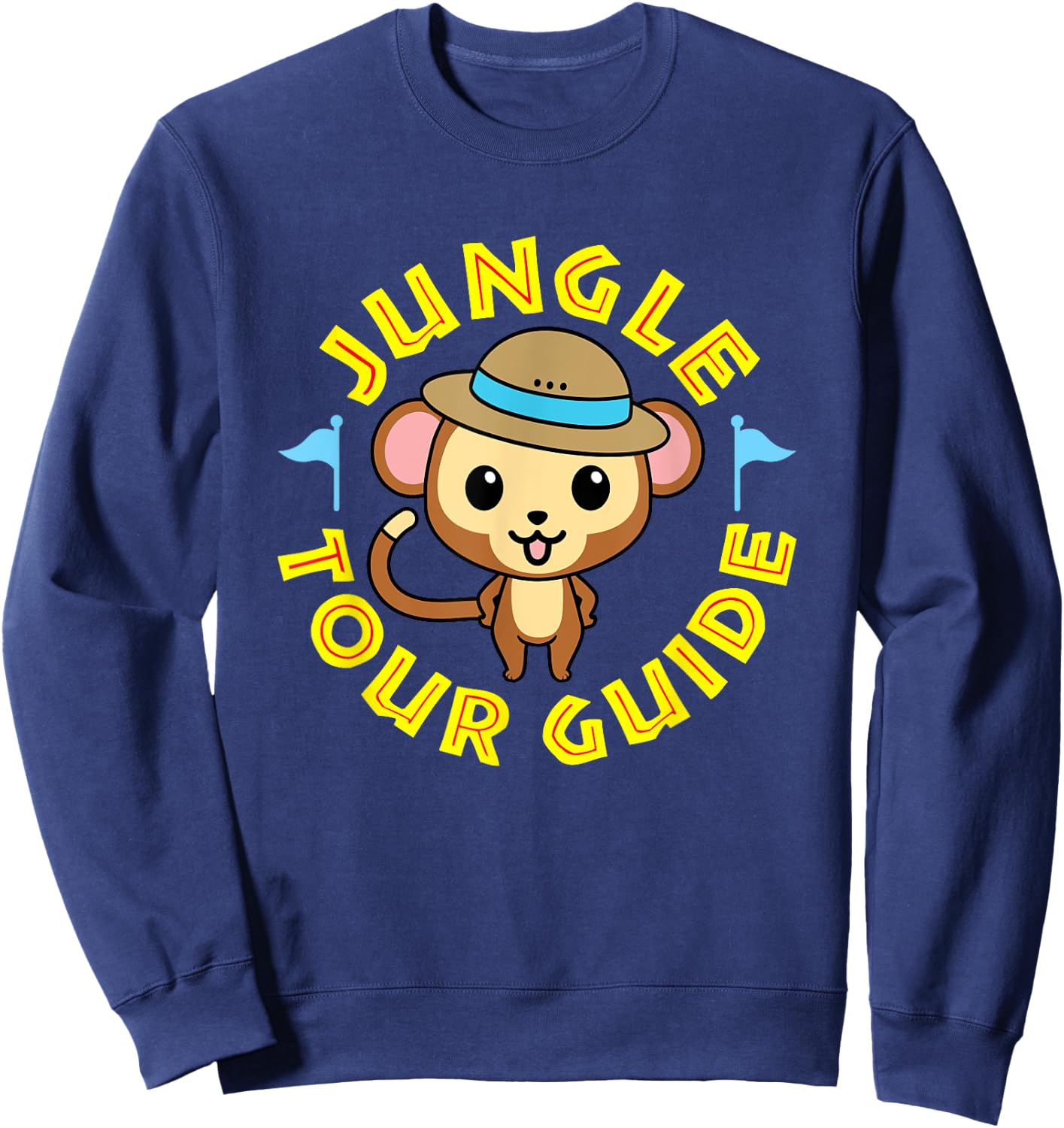 Monkey in Hat - Jungle Tour Guide Sweatshirt - Sweatshirt | Navy