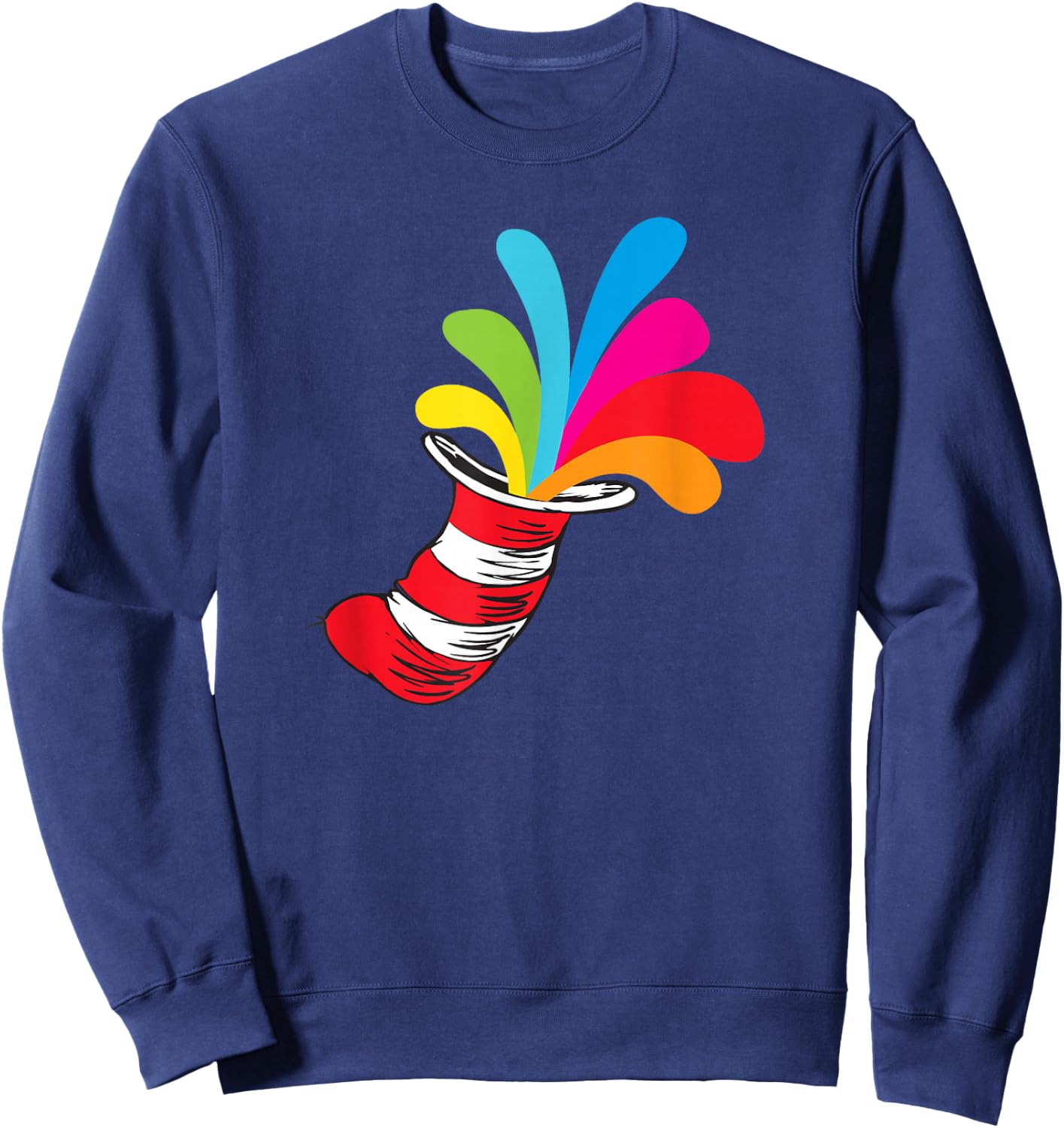 Dr. Seuss Hat Color Explosion Sweatshirt - Sweatshirt | Navy