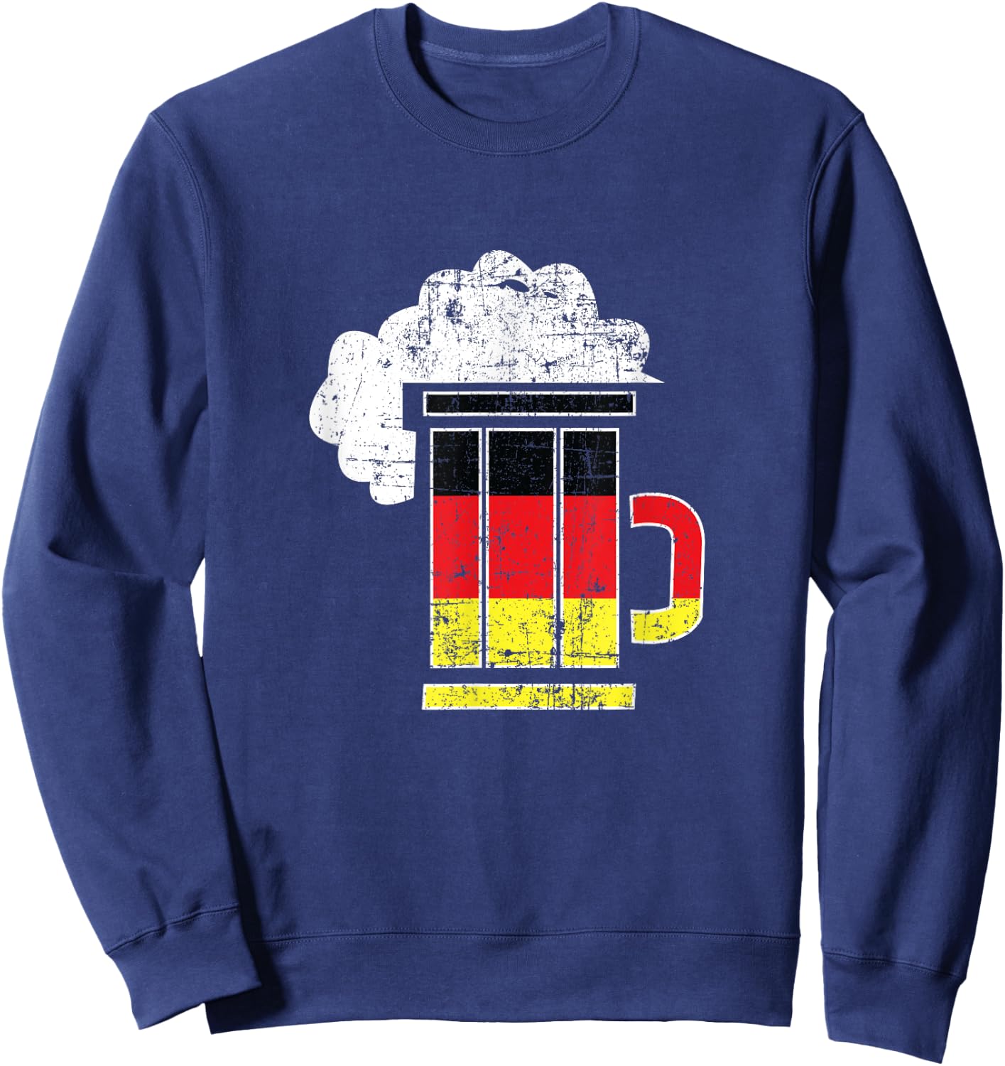 Germany Flag German Beer Oktoberfest Drinking Sweatshirt - Sweatshirt | Navy