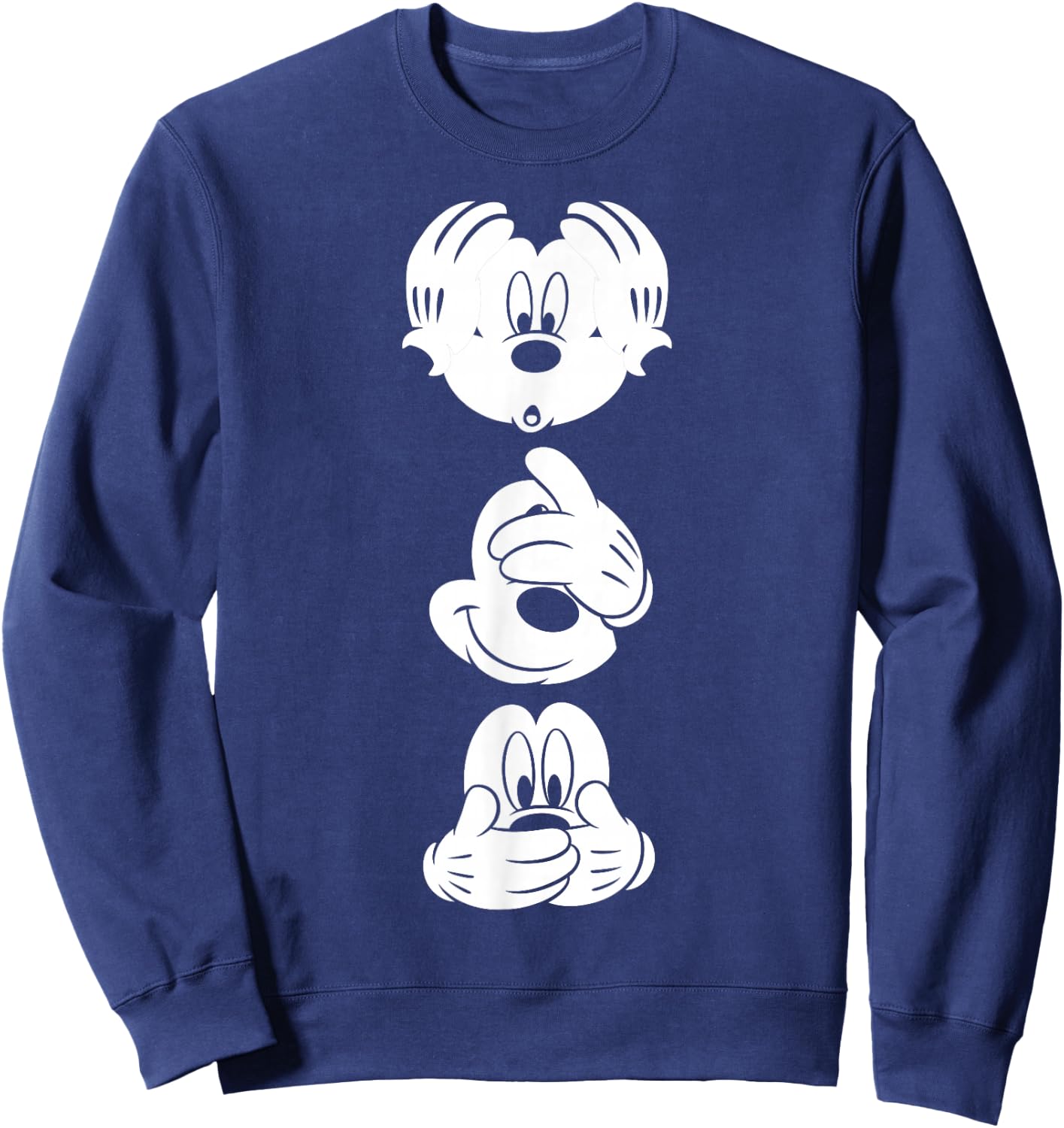 Disney - Mickey Mouse Three Faces Sweatshirt - Sweatshirt | Navy