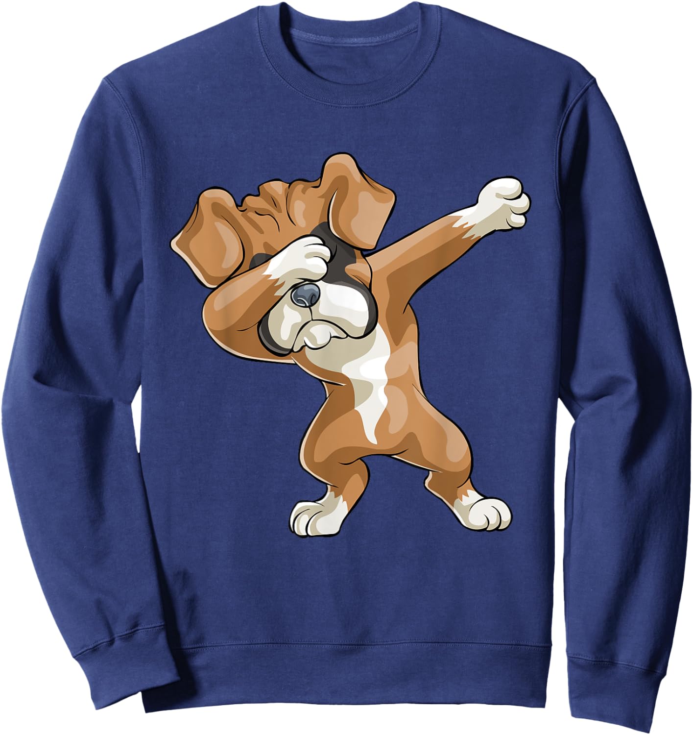 Dabbing Boxer Dog Gift Funny Dab Gift Puppy Kids Men Sweatshirt - Sweatshirt | Navy
