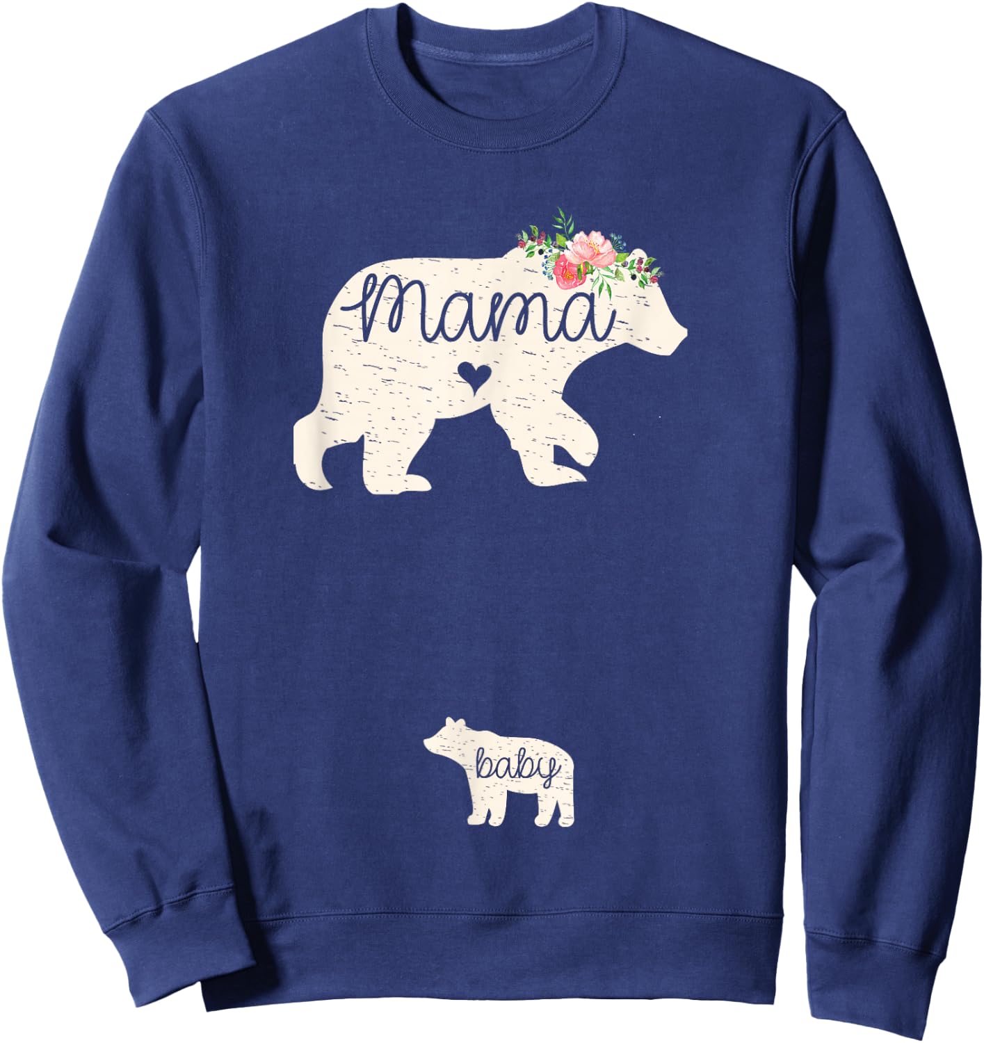 Mama & Baby Bear Cute Pregnancy Announcement Mom To Be Gift Sweatshirt - Sweatshirt | Navy