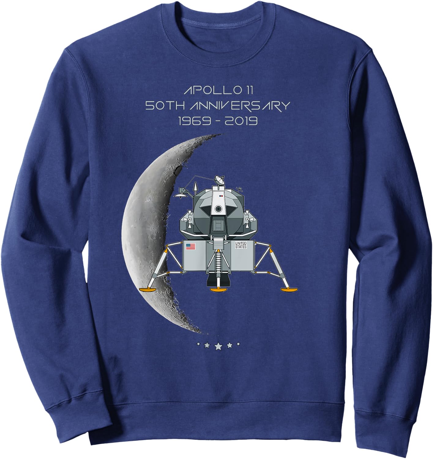 Apollo 11 50Th Anniversary Lunar Module Moon The Eagle Shirt Sweatshirt - Sweatshirt | Navy