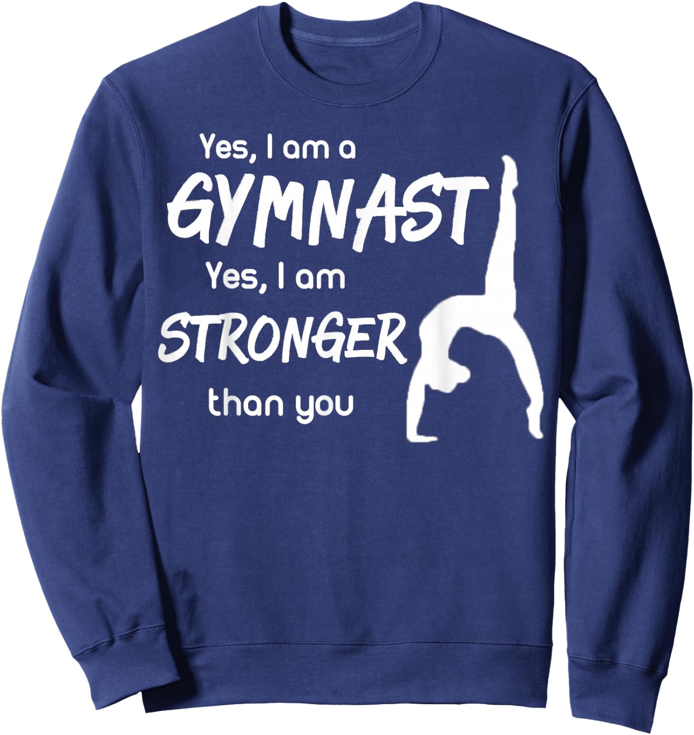 Funny Gymnastics Girls Gymnast Shirt Gift Sweatshirt - Sweatshirt | Navy