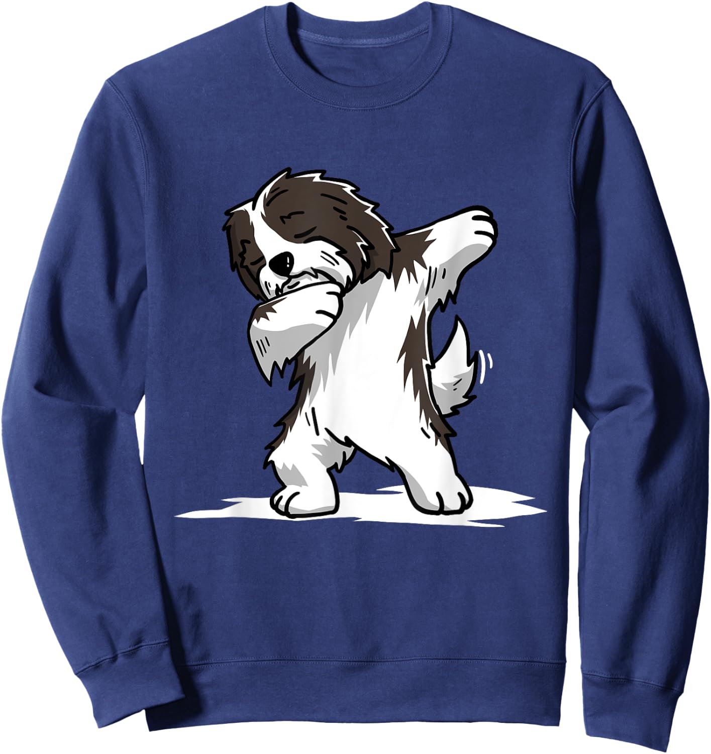 Cute Dabbing Havanese Dog Funny Dab Dance Gift Shirt Women Girls Kids Sweatshirt - Sweatshirt | Navy