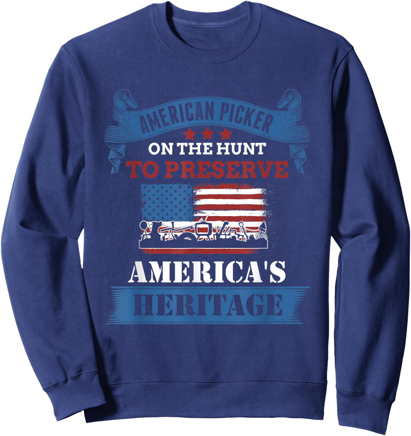 Patriotic Heritage Pickers Sweatshirt - Sweatshirt | Navy