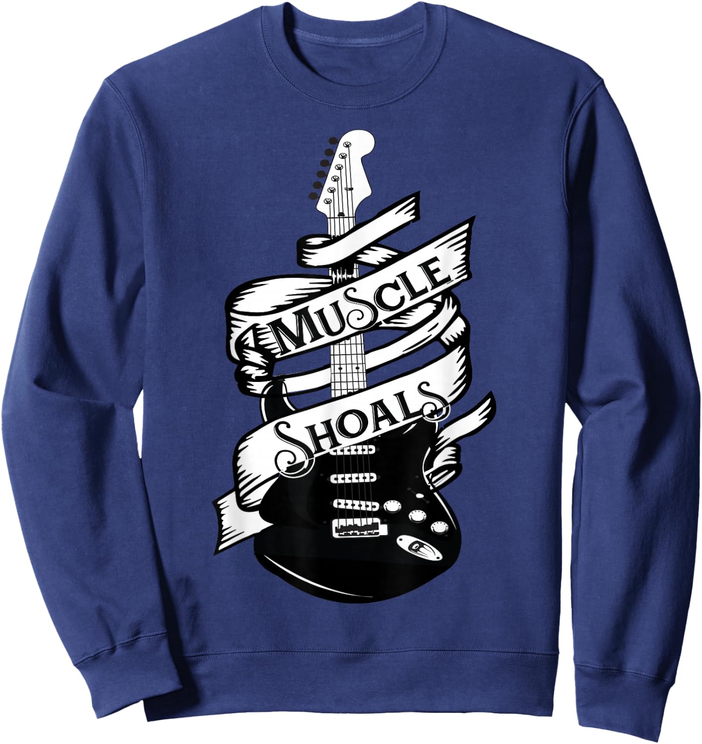 Muscle Shoals Alabama Music Recording Studio Guitar Records Sweatshirt - Sweatshirt | Navy