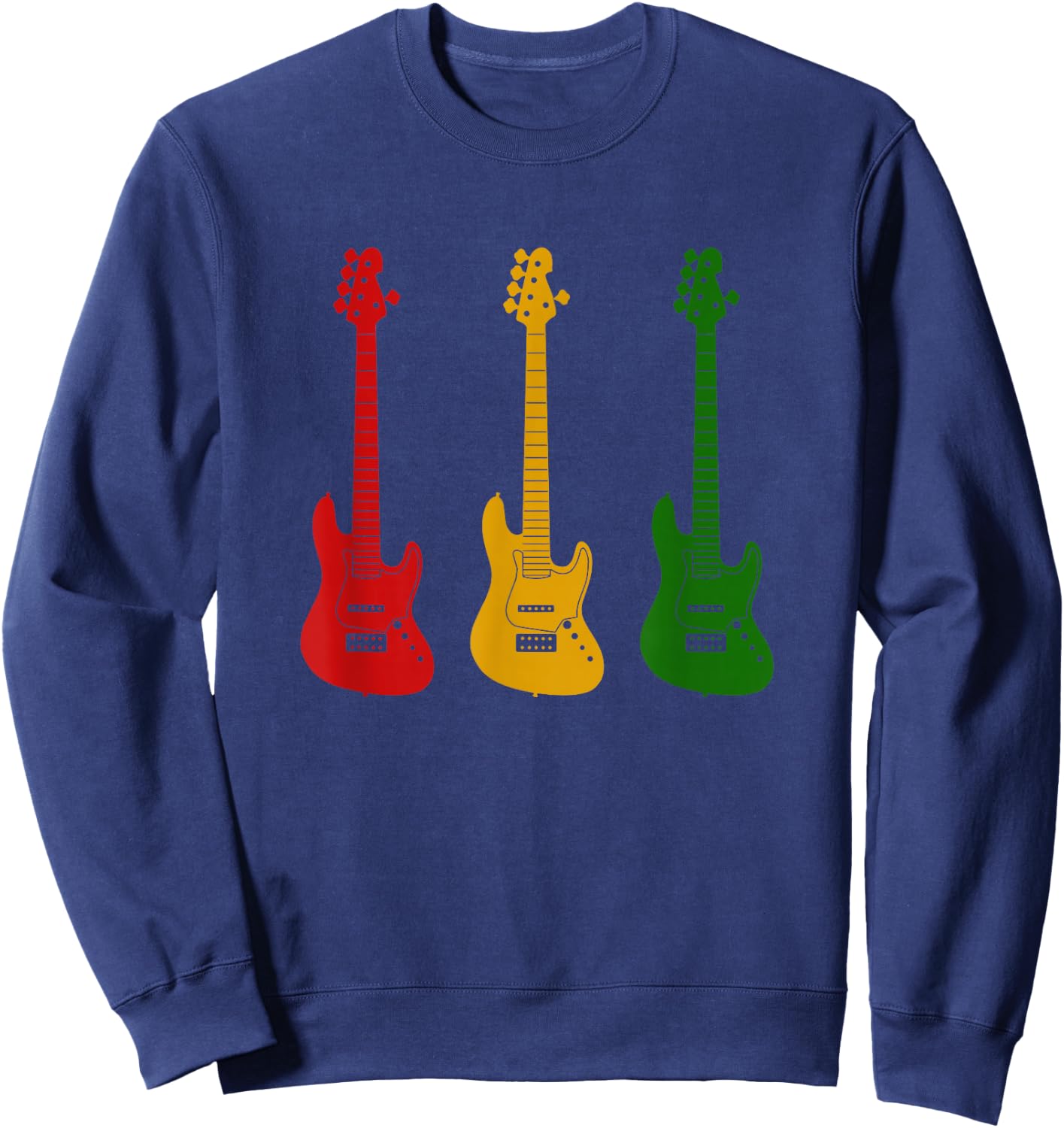 HABB T's Rastafarian Rasta Guitar for Reggae Lovers Sweatshirt - Sweatshirt | Navy