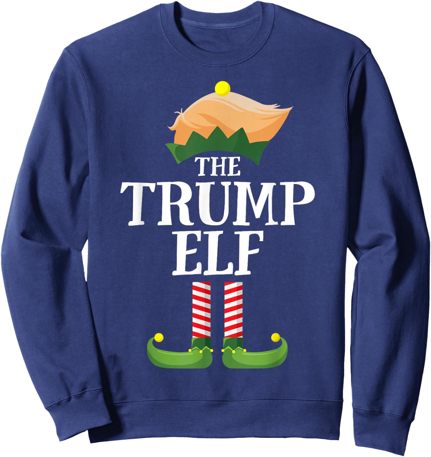 Trump Elf Matching Family Group Christmas Party Pyjamas Sweatshirt - Sweatshirt | Navy