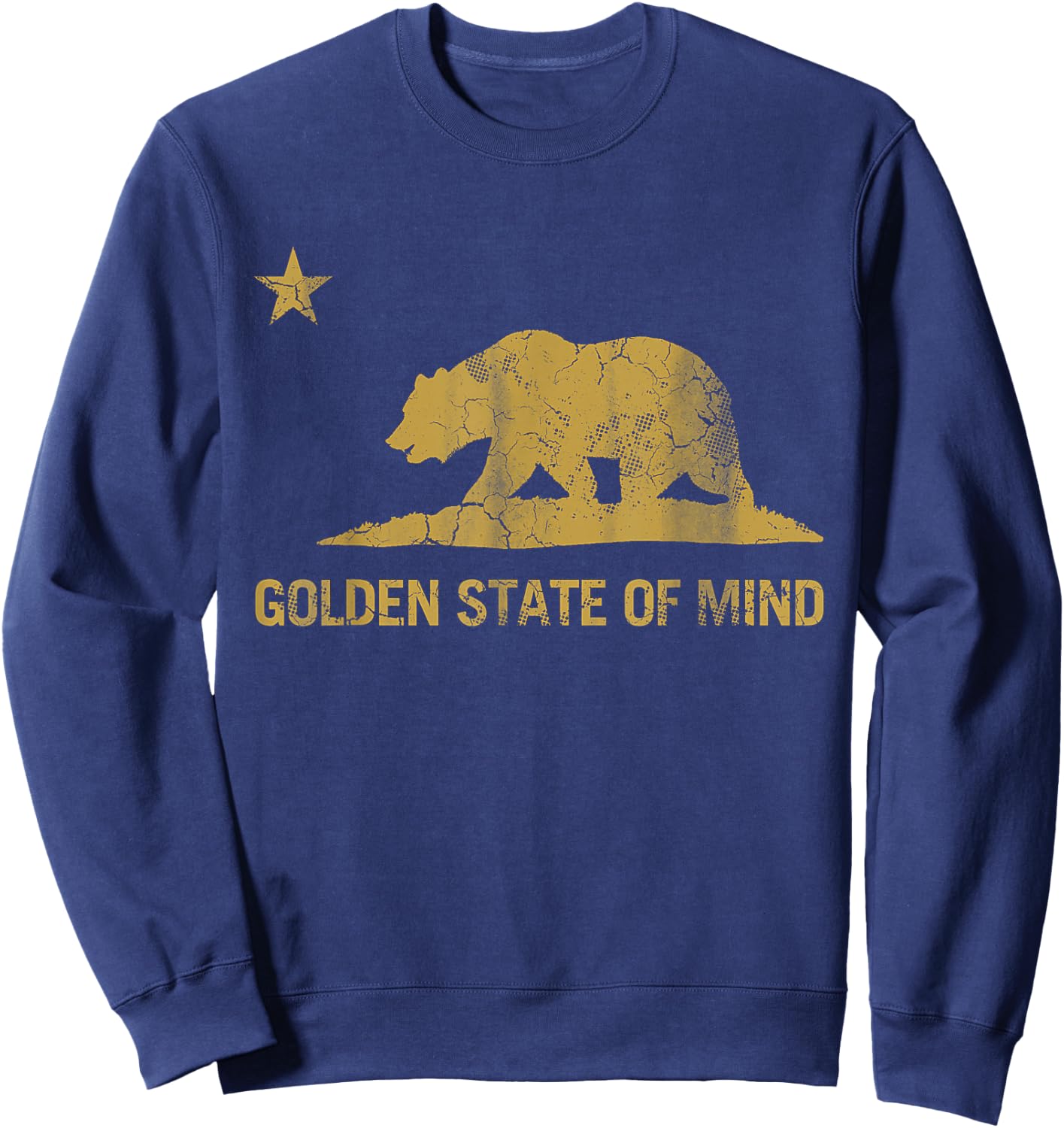 California Golden State Of Mind Retro Fade Sweatshirt - Sweatshirt | Navy