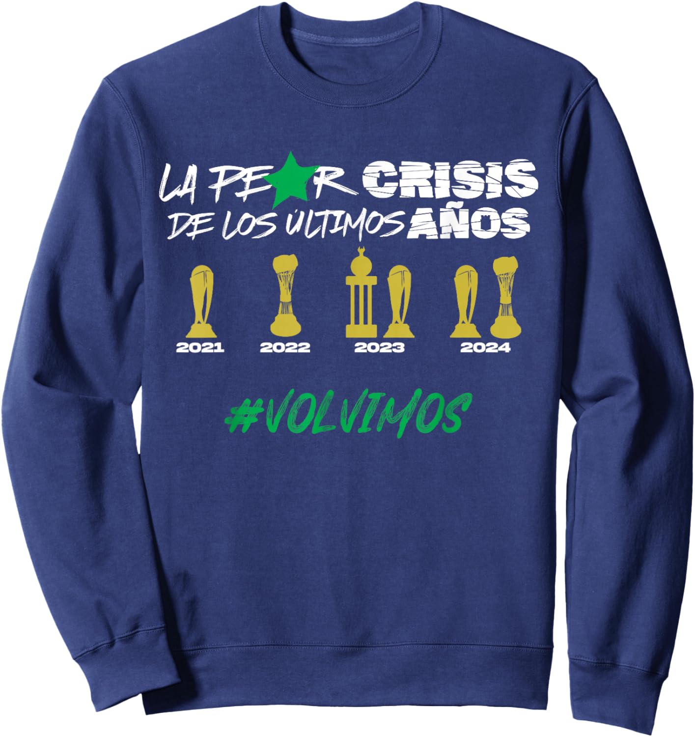Atletico Nacional -Adult Green Small Modern Classic Fit Short Sleeve Cotton, Polyester Sweatshirt - Sweatshirt | Navy
