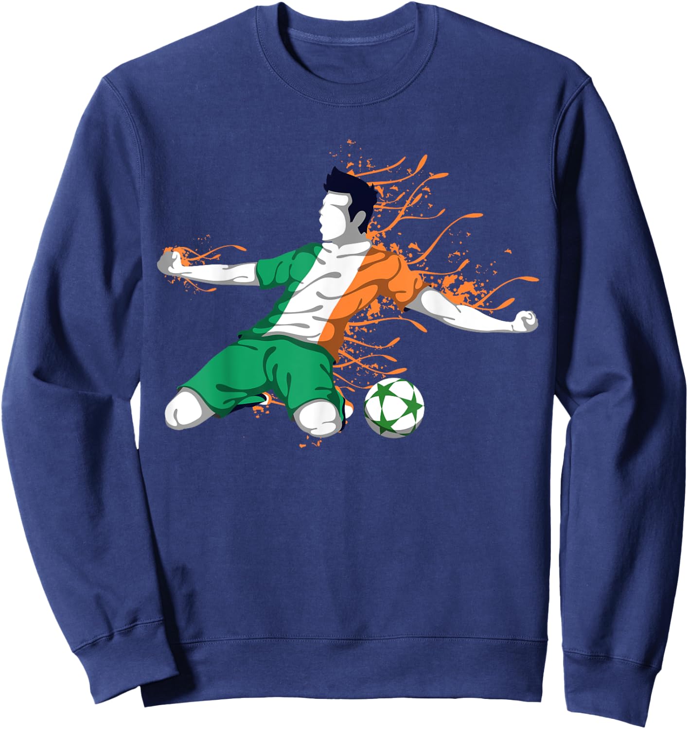 Ireland National Soccer - Irish Flag Football Lover Gifts Sweatshirt - Sweatshirt | Navy
