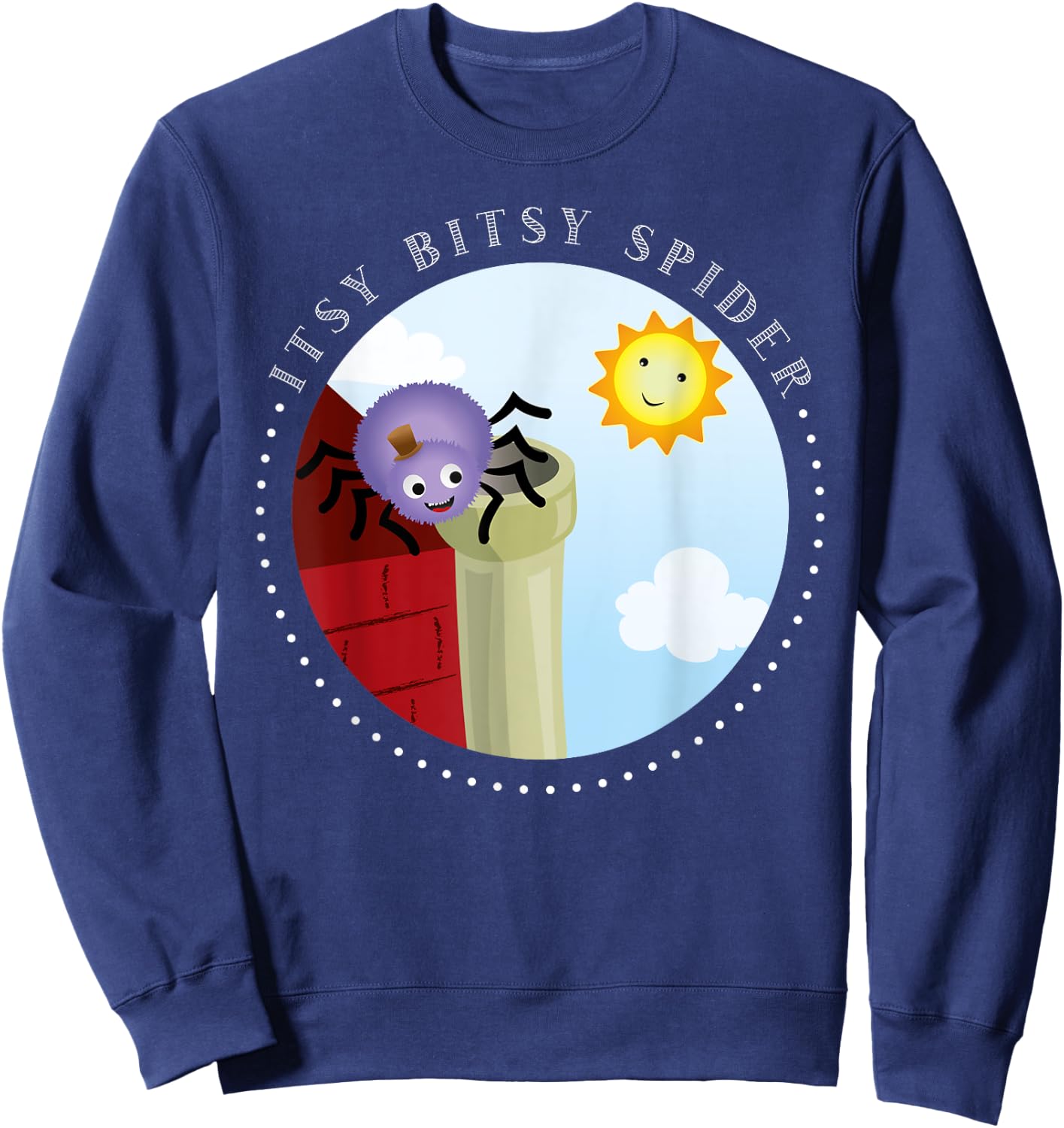 Itsy Bitsy Spider unique Nursery Rhymes Toddler Sweatshirt - Sweatshirt | Navy