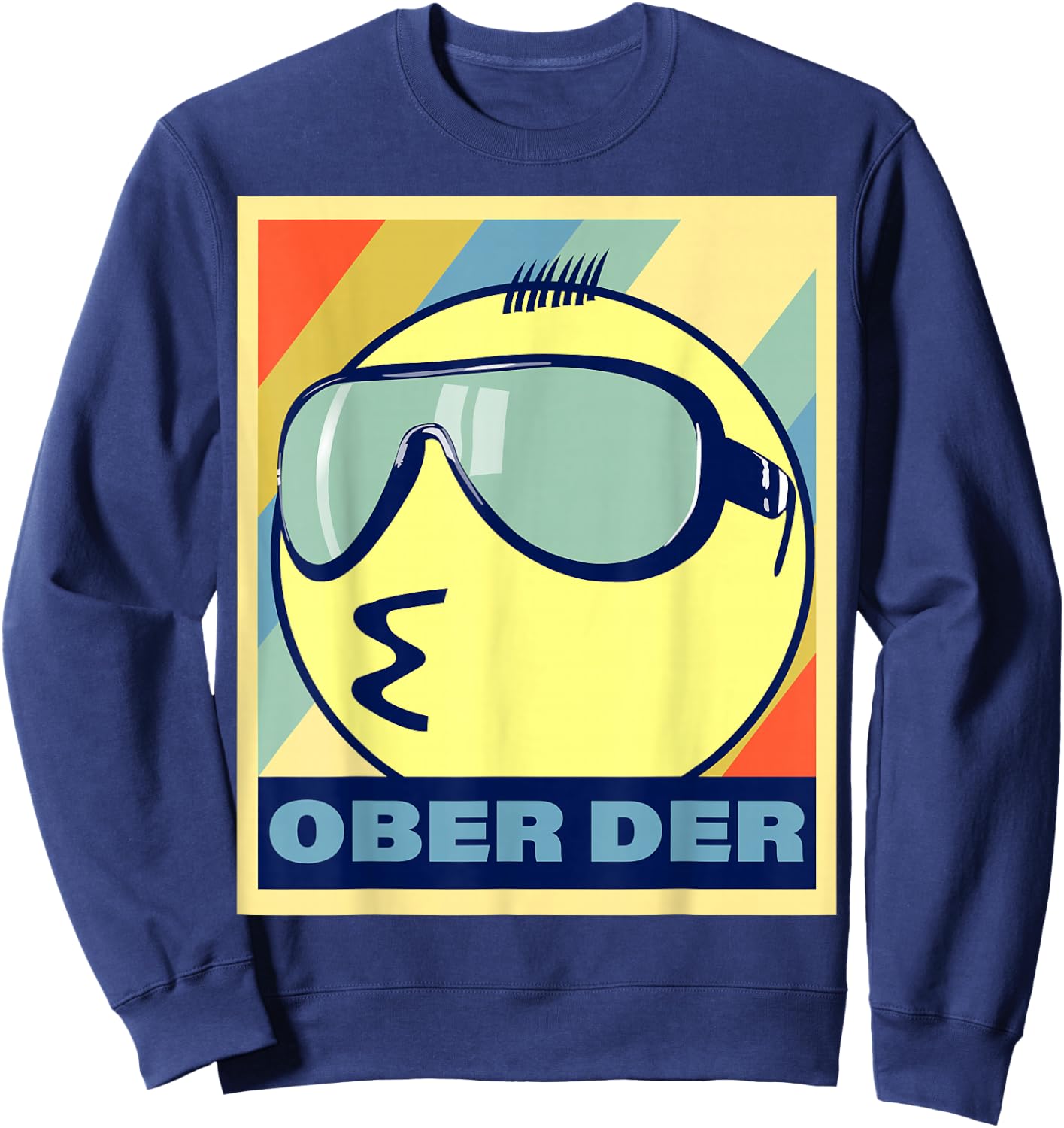 Filipino Emoticon Ober Der Philippine Lips Pointing Sweatshirt - Sweatshirt | Navy