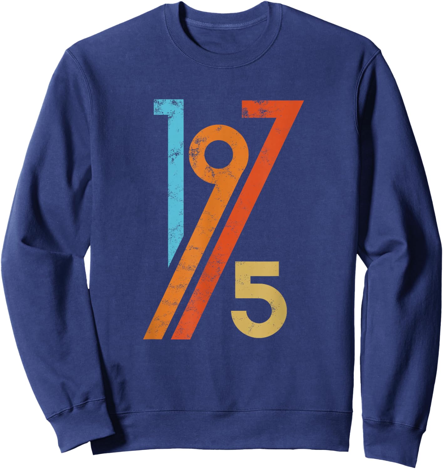 Birthday Vintage 70s Style 1975 Sweatshirt - Sweatshirt | Navy